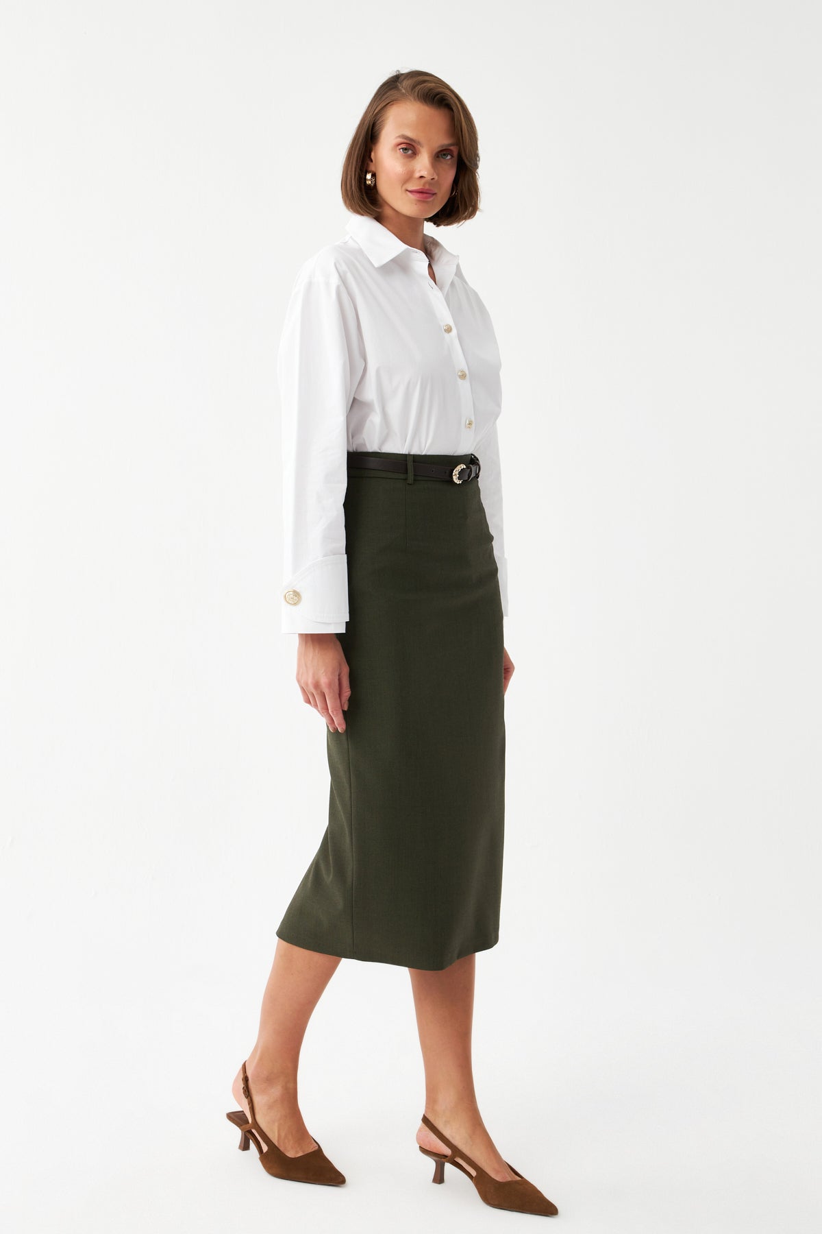 Şık Tasarım Midi Etek