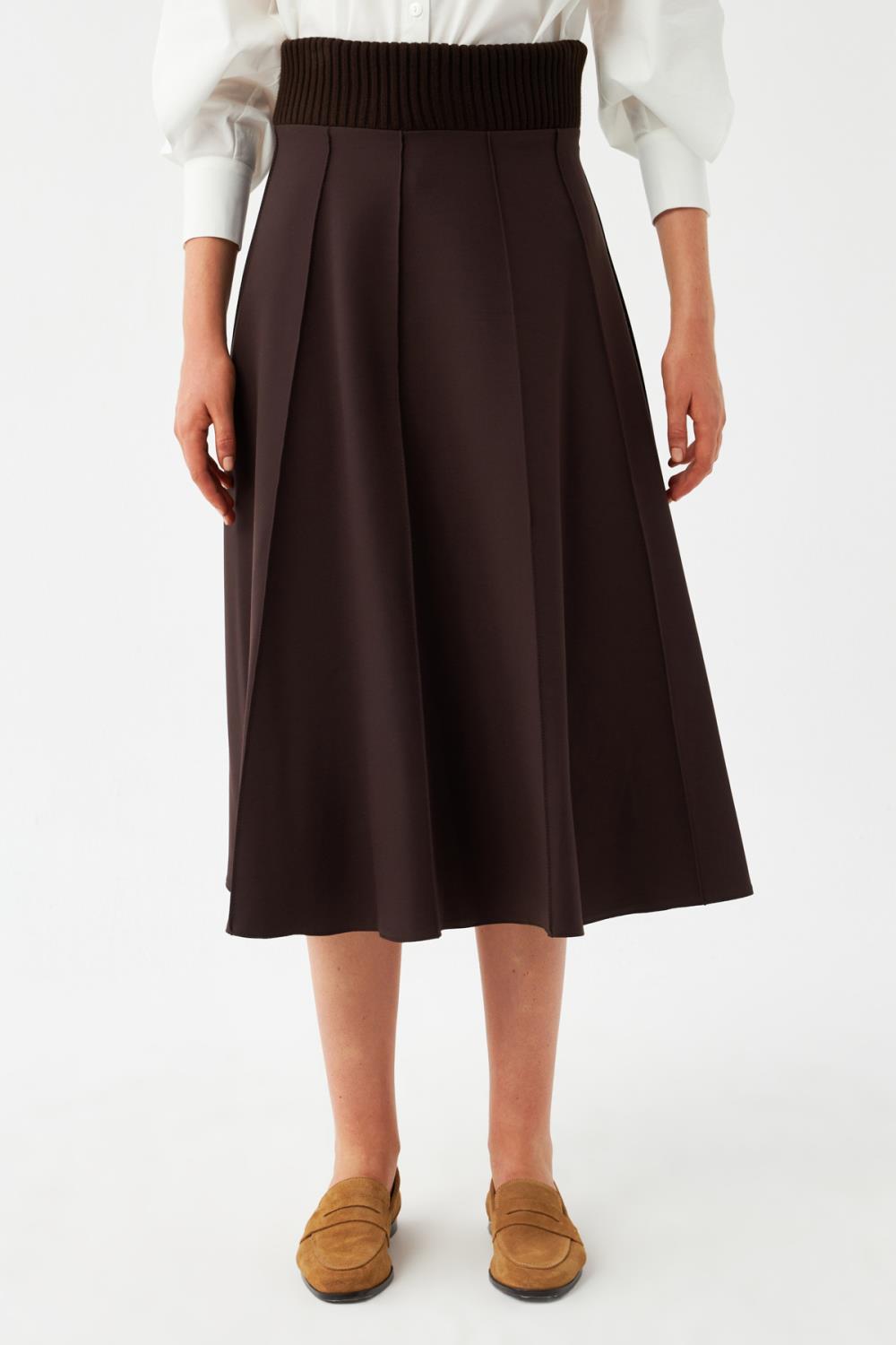 Geniş Kesim Midi Etek