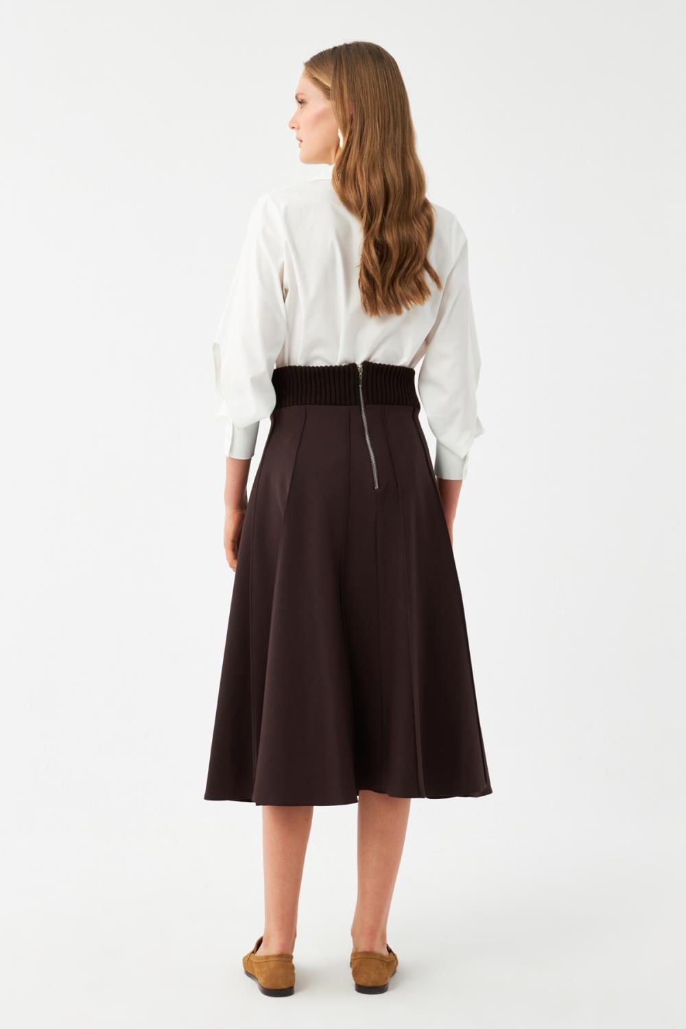 Geniş Kesim Midi Etek