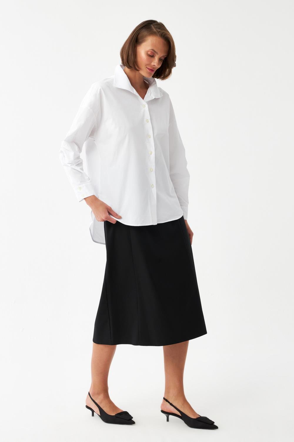 Boğazlı Oversize Gömlek