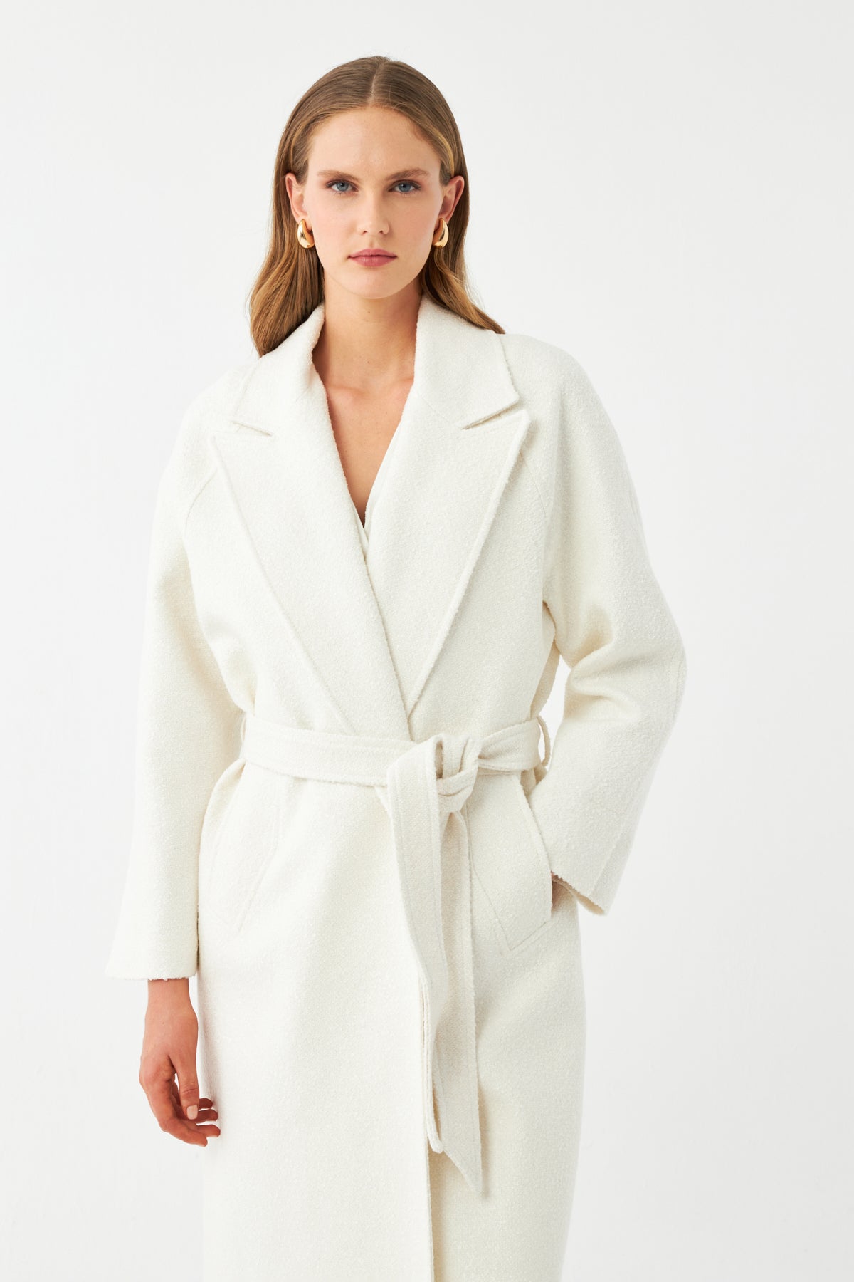 Kemerli Uzun Kaşe Kaban