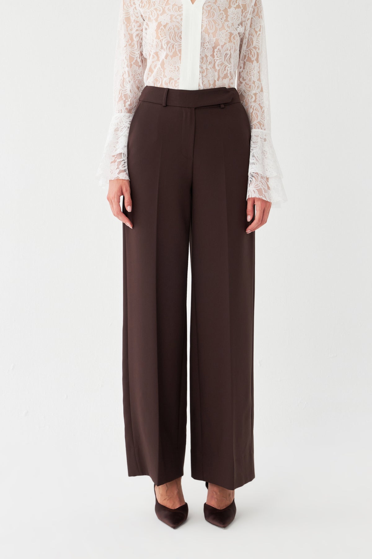 Yüksek Bel Geniş Paça Pantolon