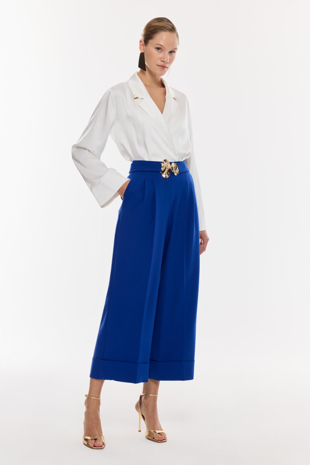 Tokalı Kısa Paça Pantolon