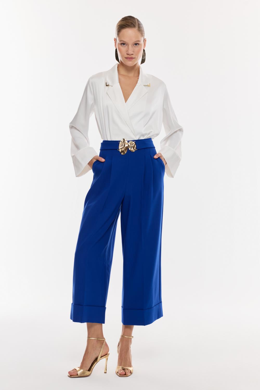 Tokalı Kısa Paça Pantolon