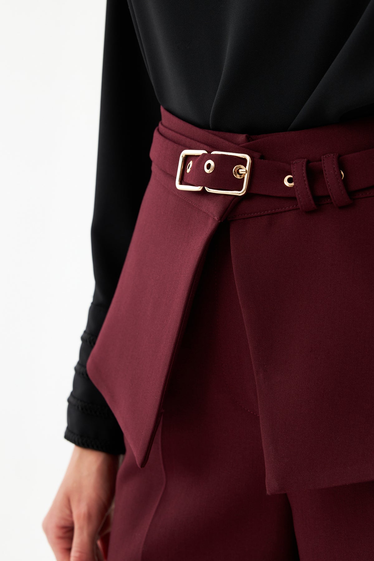 Kuşak Detaylı Palazzo Pantolon