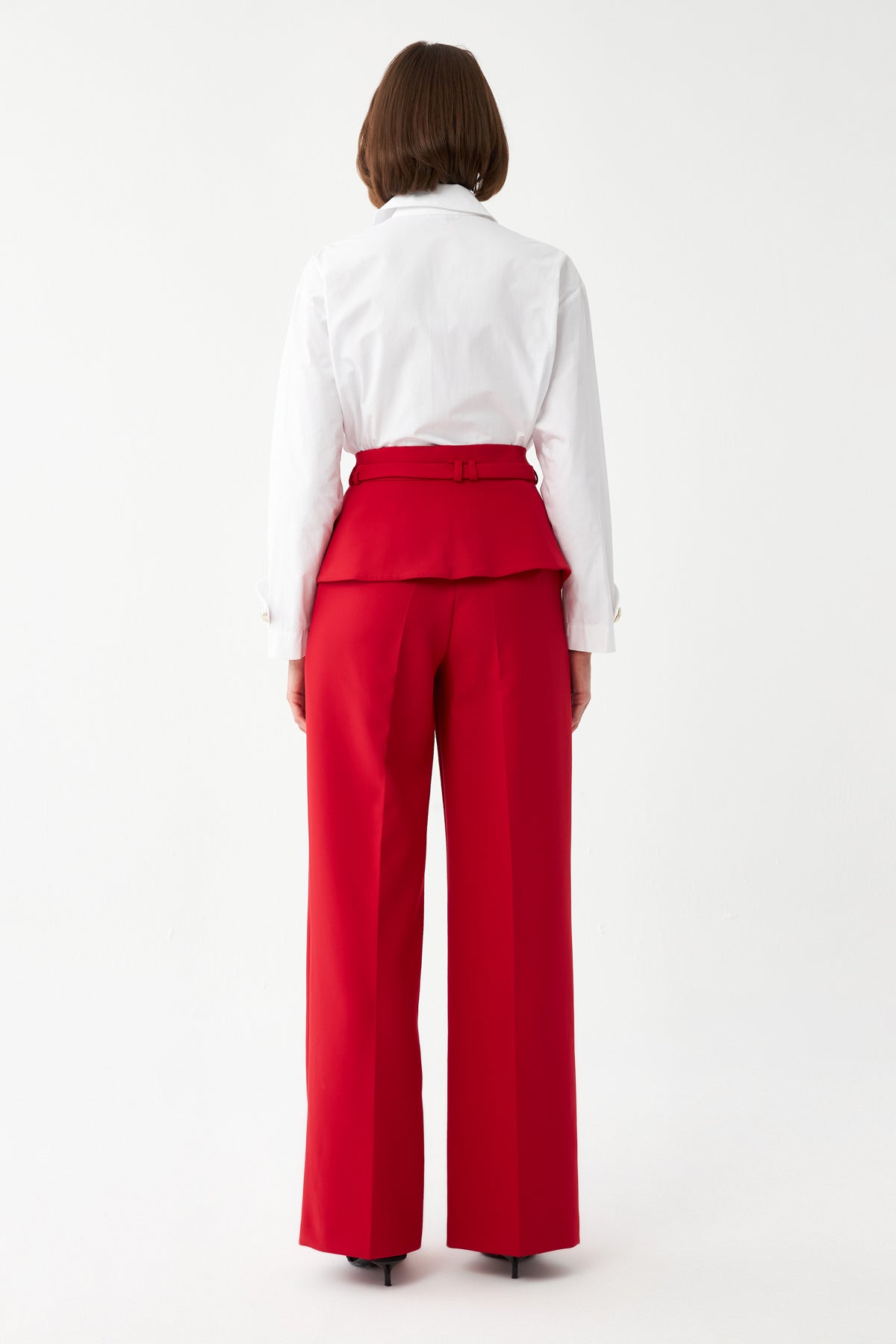 Kuşak Detaylı Palazzo Pantolon