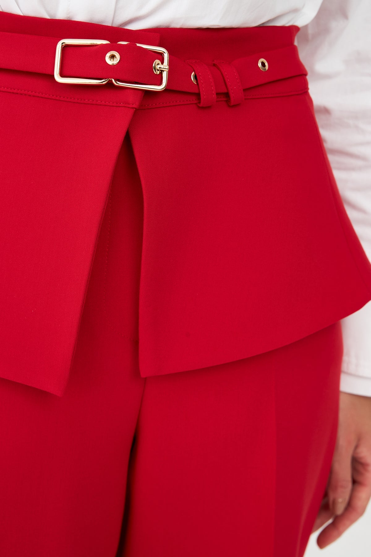 Kuşak Detaylı Palazzo Pantolon