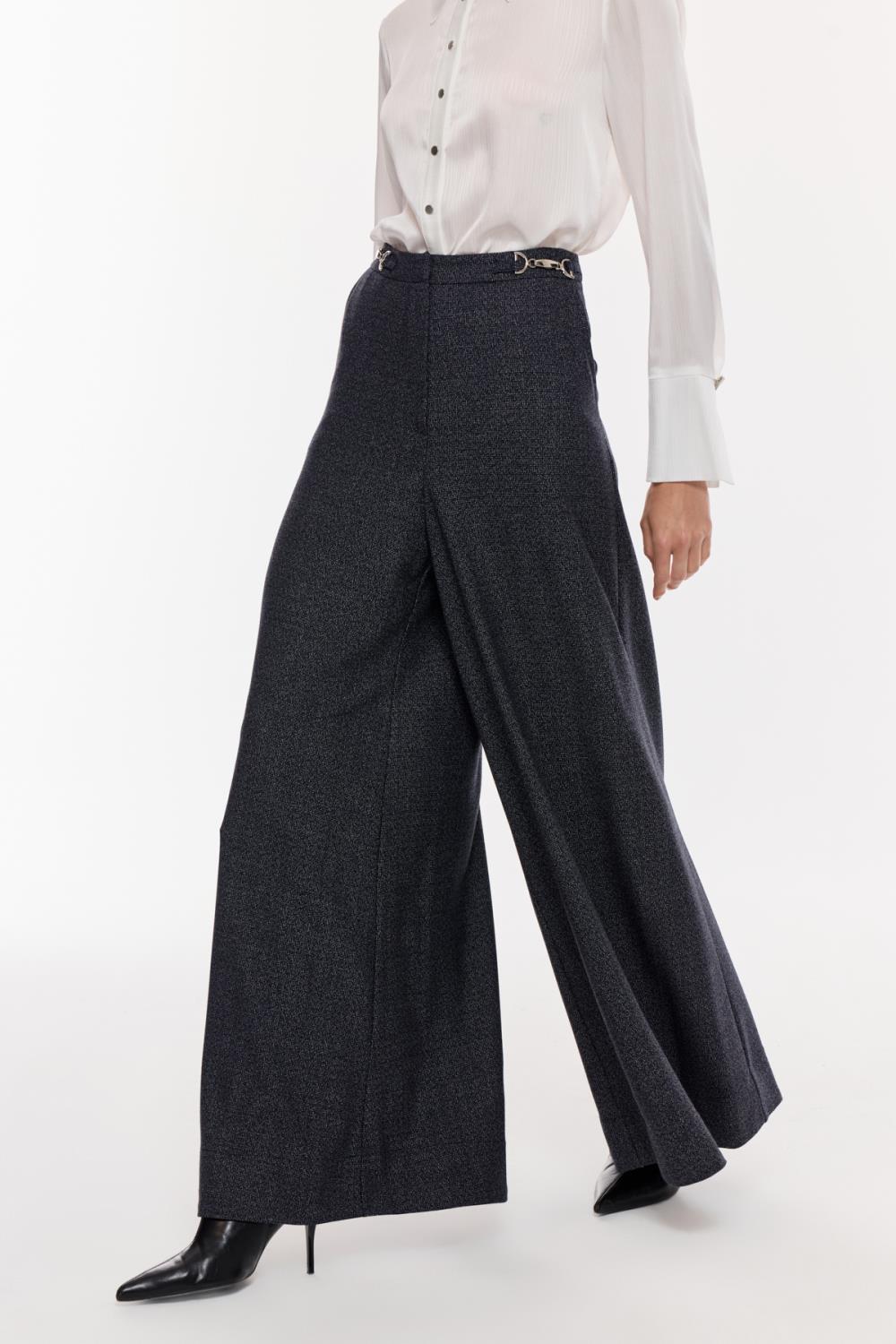 Aksesuar Detaylı Palazzo Pantolon