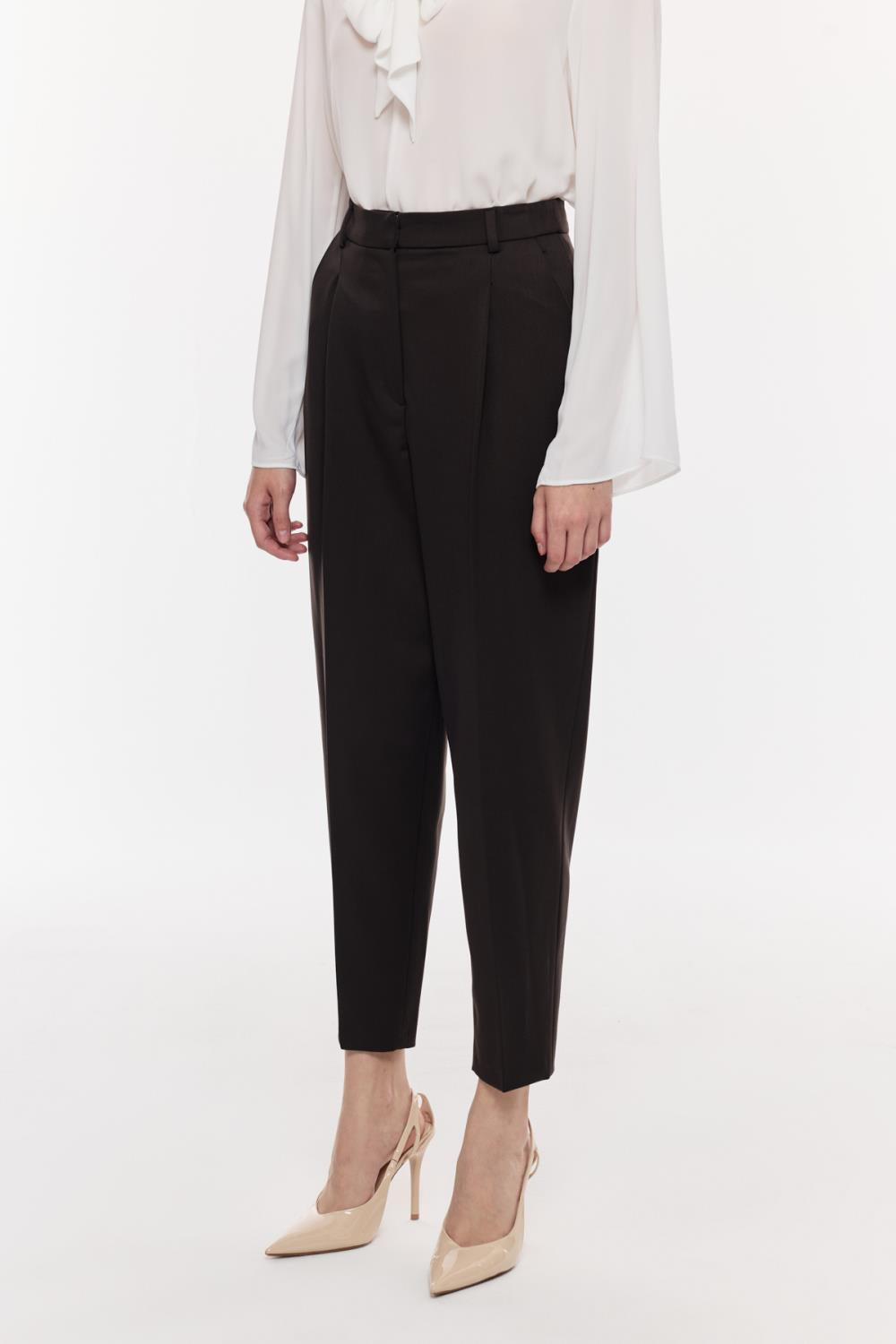 Yüksek Bel Şık Kumaş Pantolon