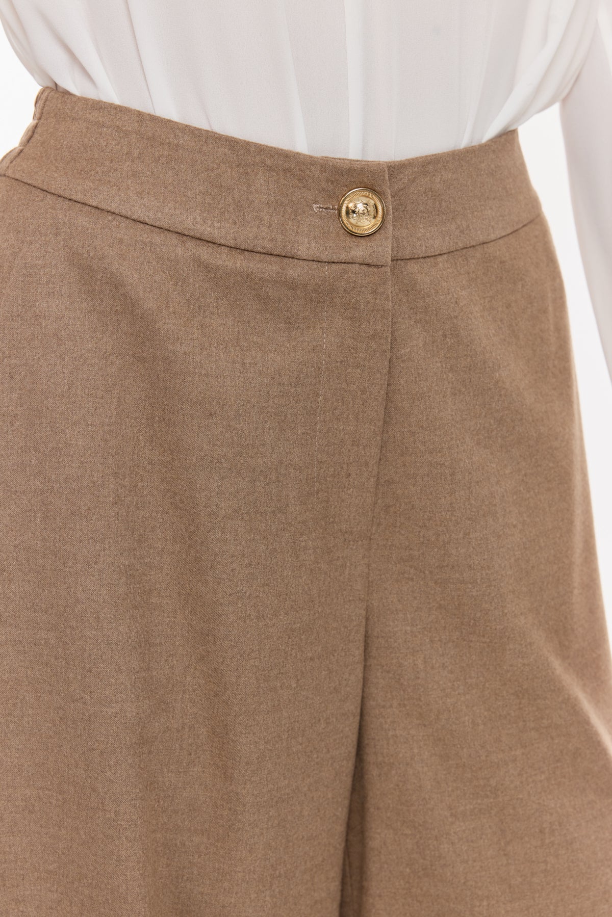 Geniş Paça Tok Kumaş Pantolon