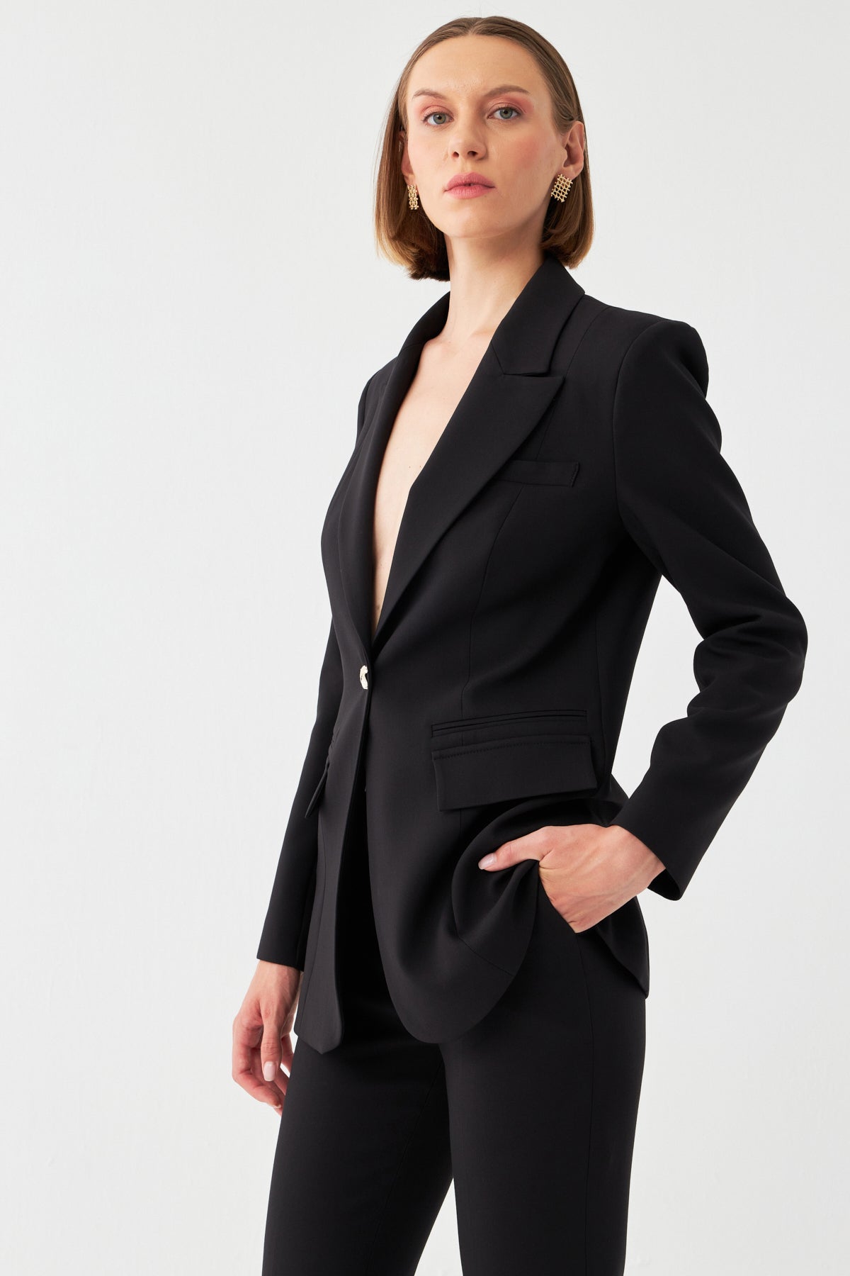 Tek Düğmeli Blazer Takım