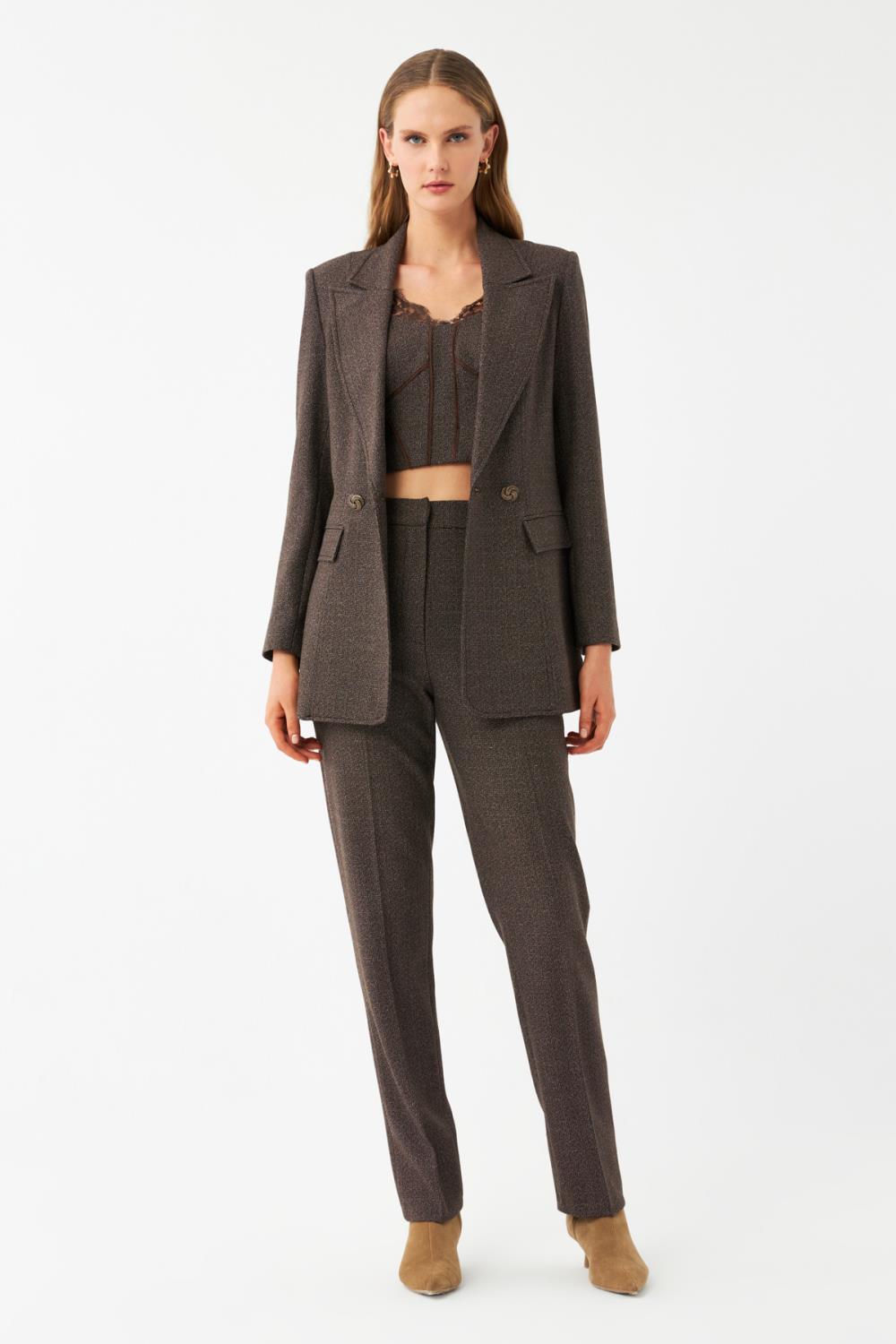 Düz Kesim Blazer Ceket