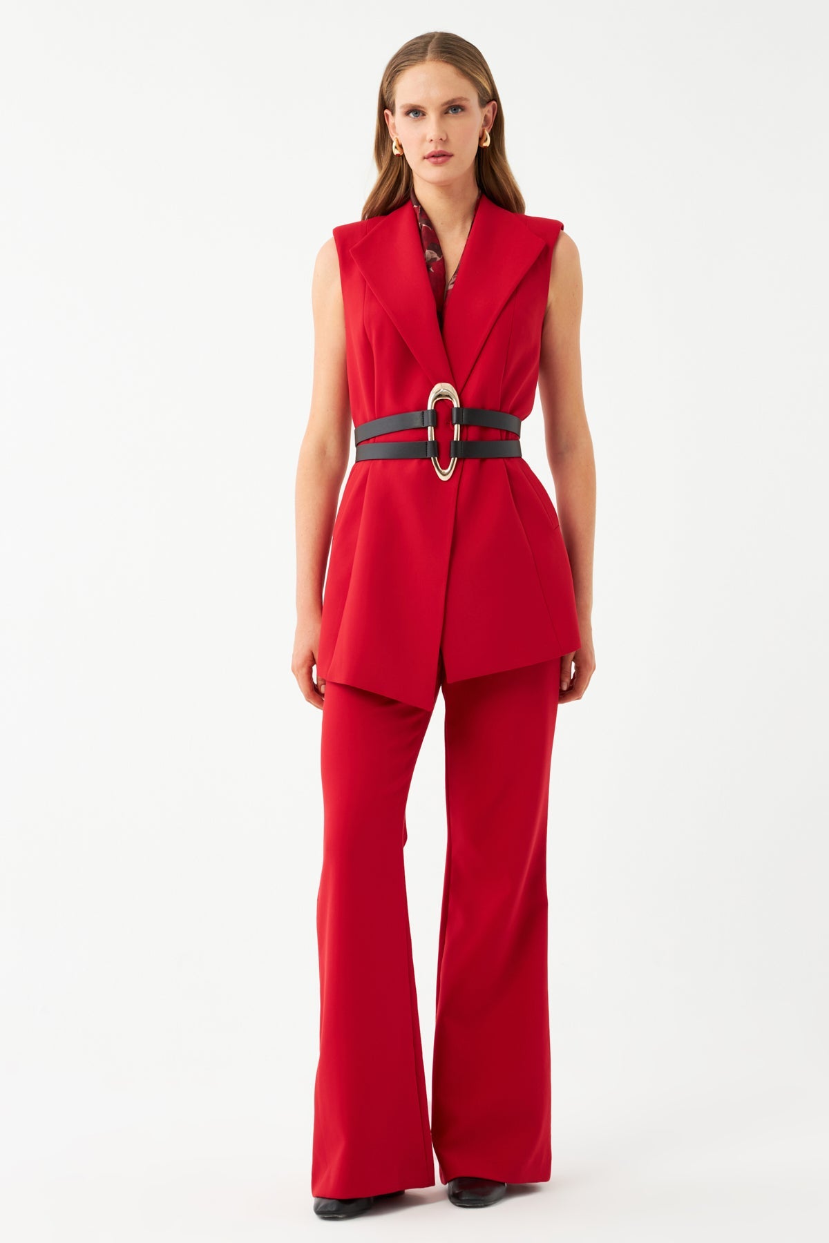 Yelek-Bol Paça Pantolon Takım