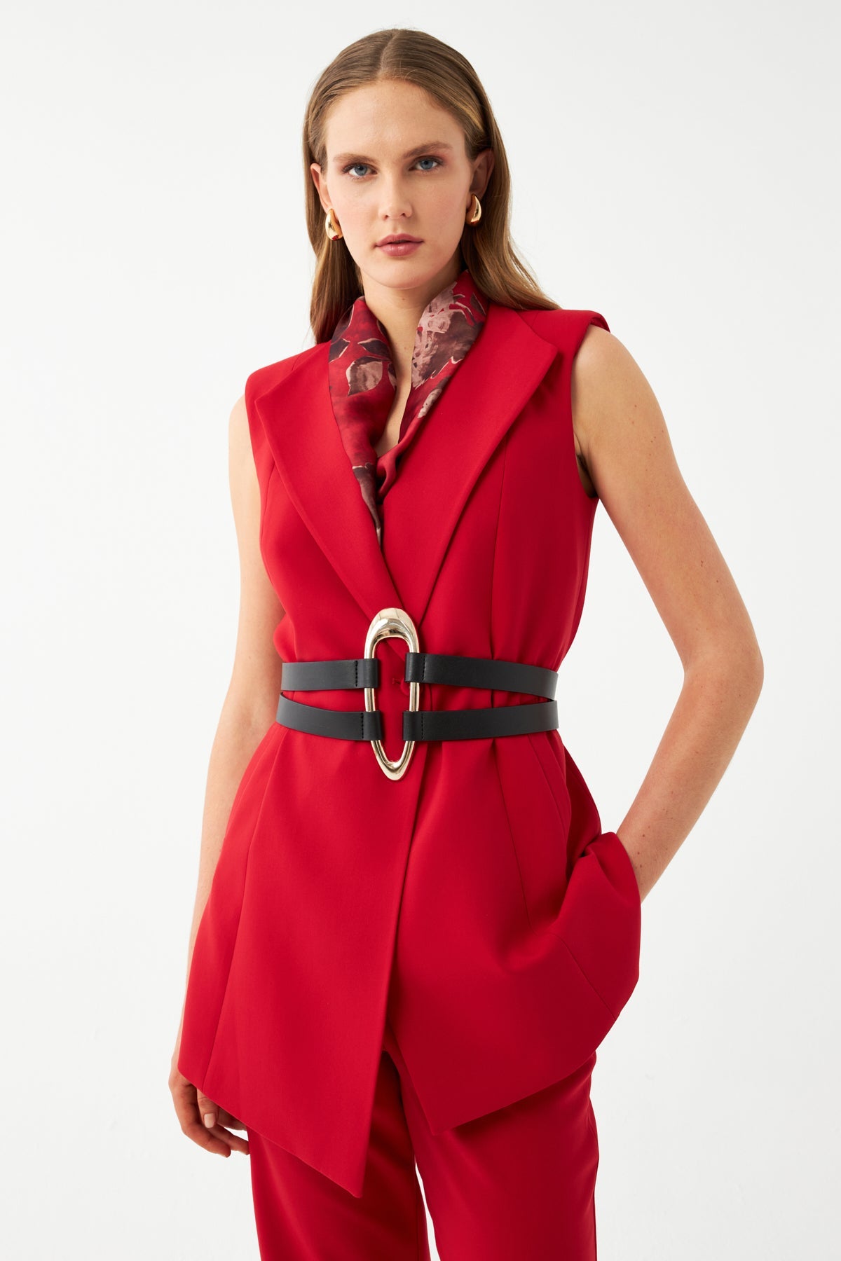 Yelek-Bol Paça Pantolon Takım