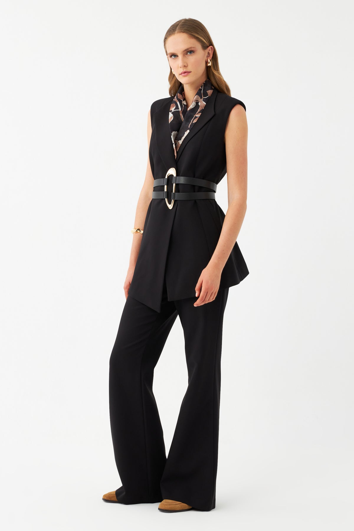 Yelek-Bol Paça Pantolon Takım