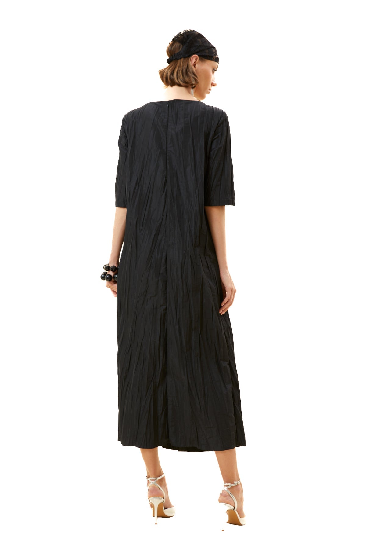 Aplikli Kraş Tafta Elbise