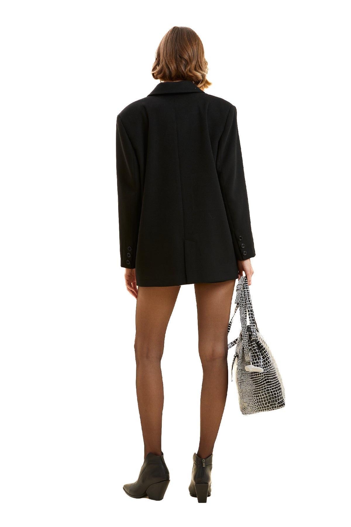 Aksesuarlı Kruvaze Ceket