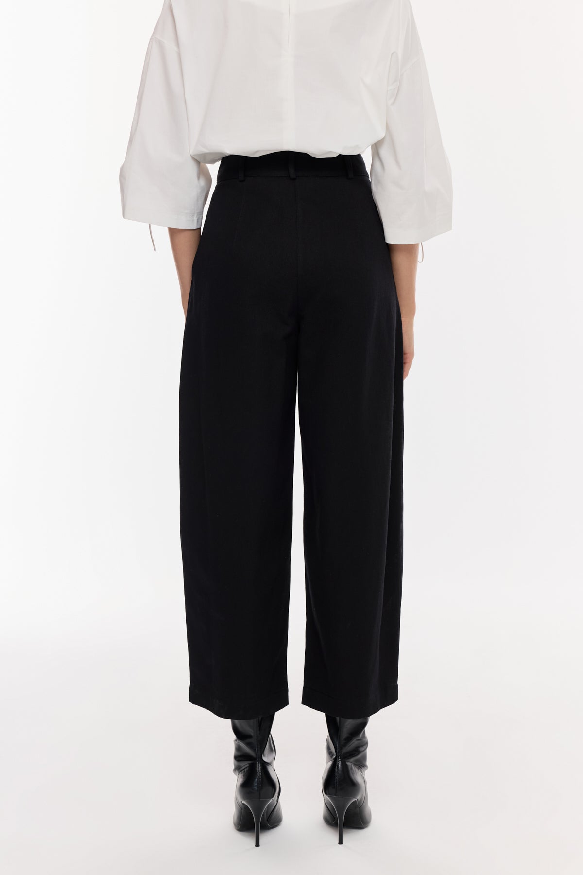 Yüksek Bel Dökümlü Pantolon