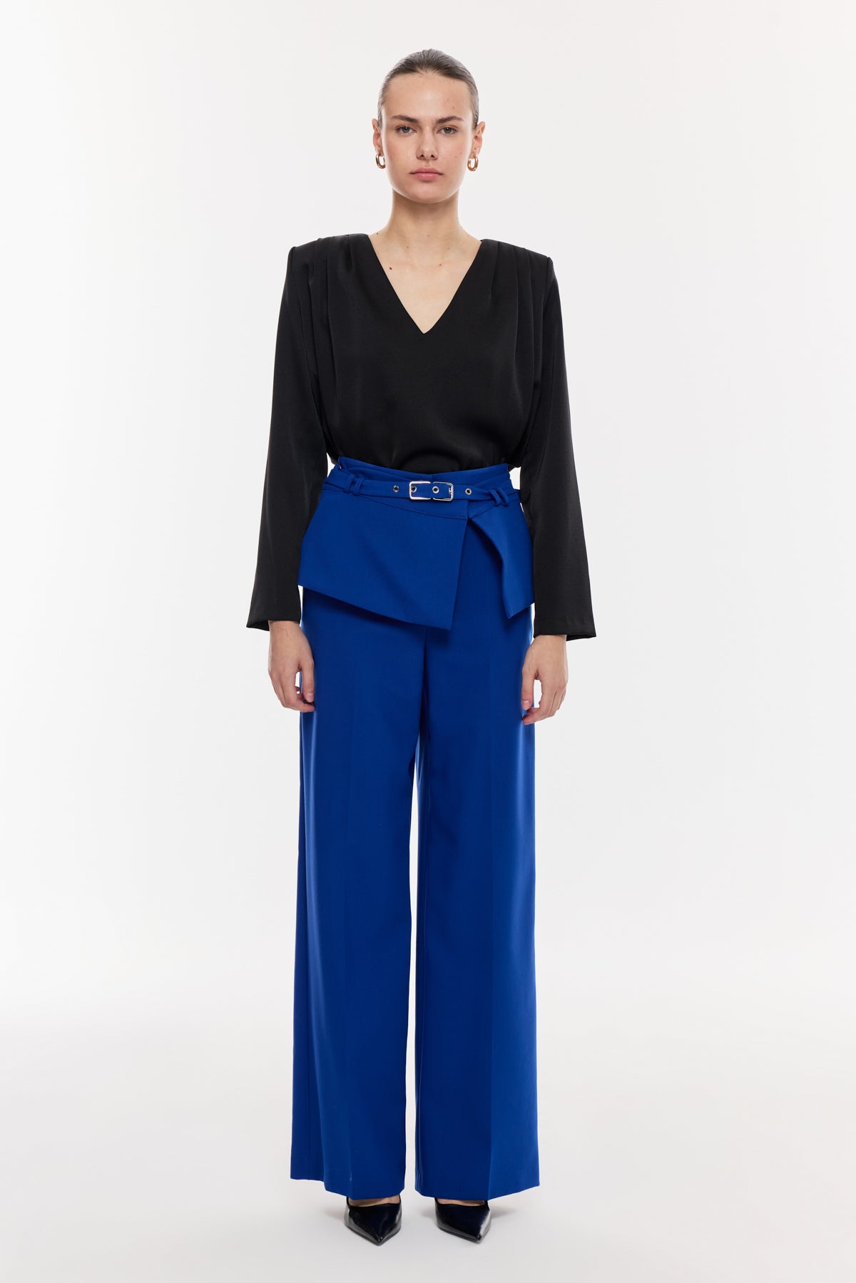 Aksesuar Detaylı Palazzo Pantolon