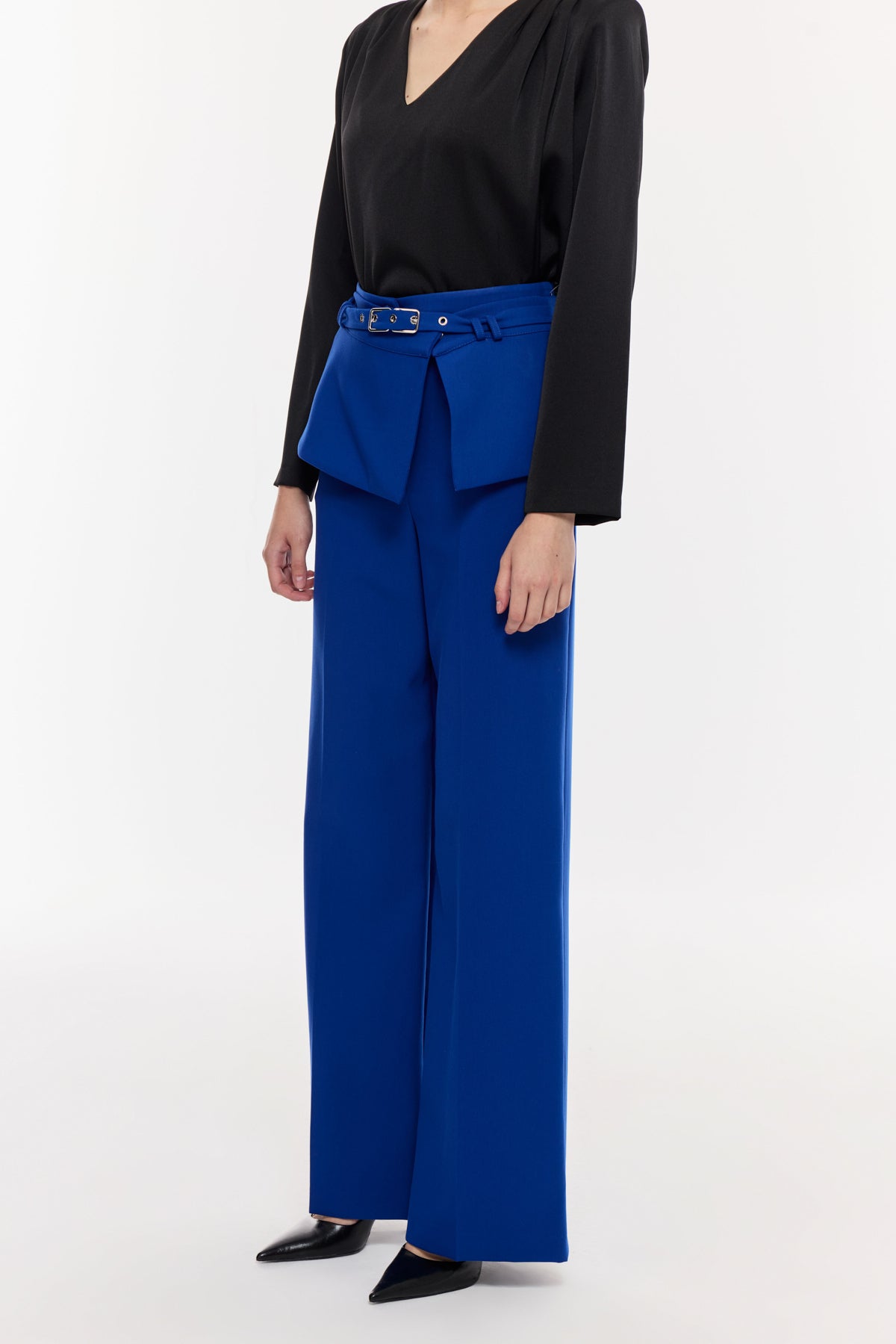 Aksesuar Detaylı Palazzo Pantolon