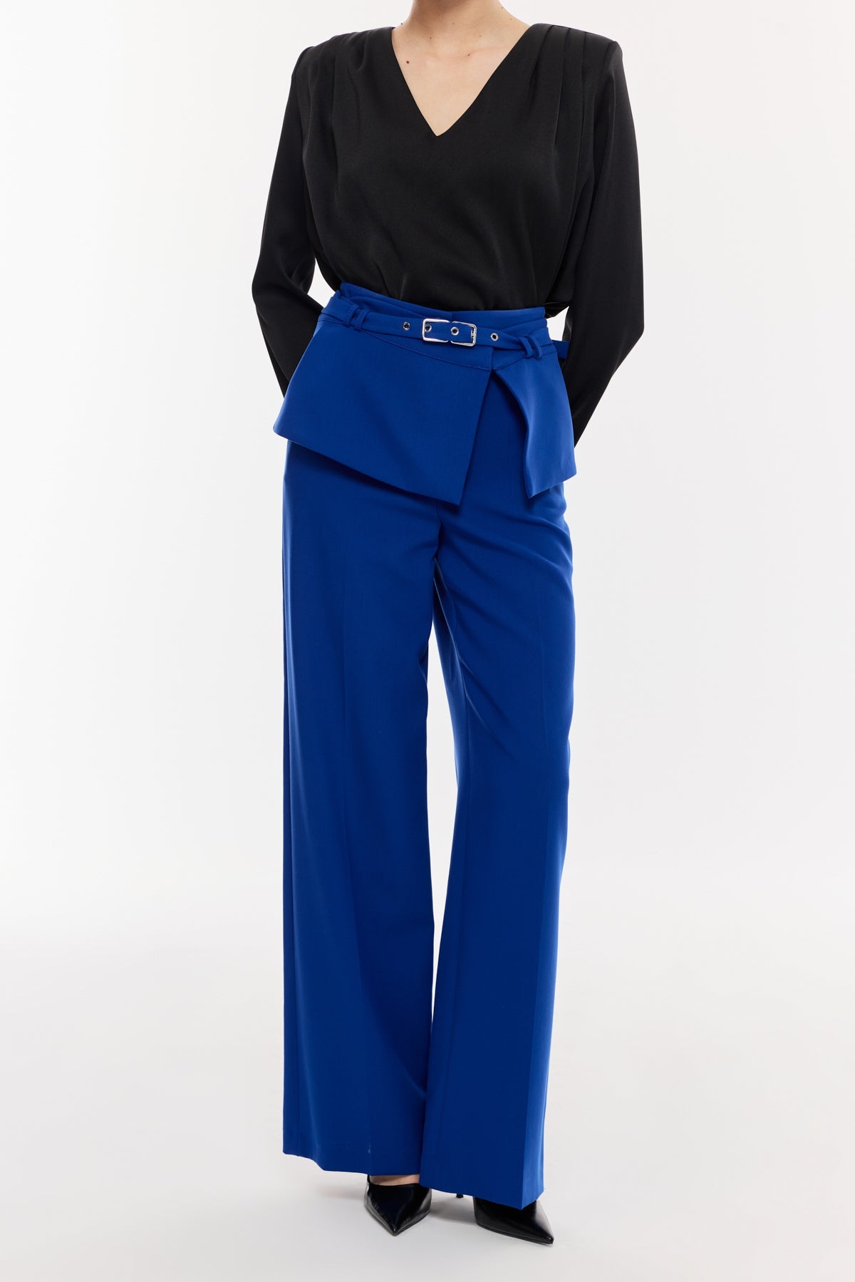 Aksesuar Detaylı Palazzo Pantolon