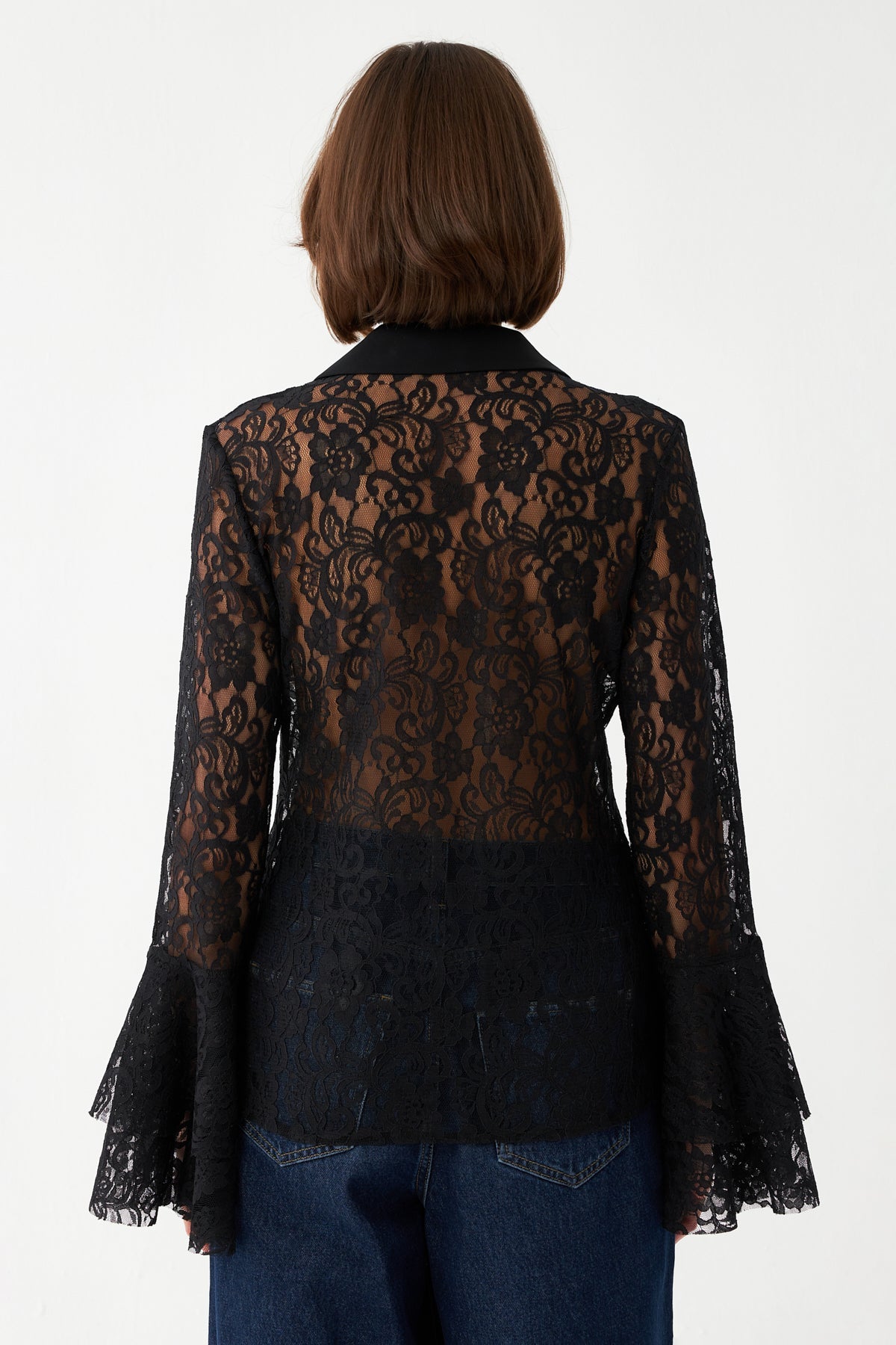 Dantelli Şifon Bluz