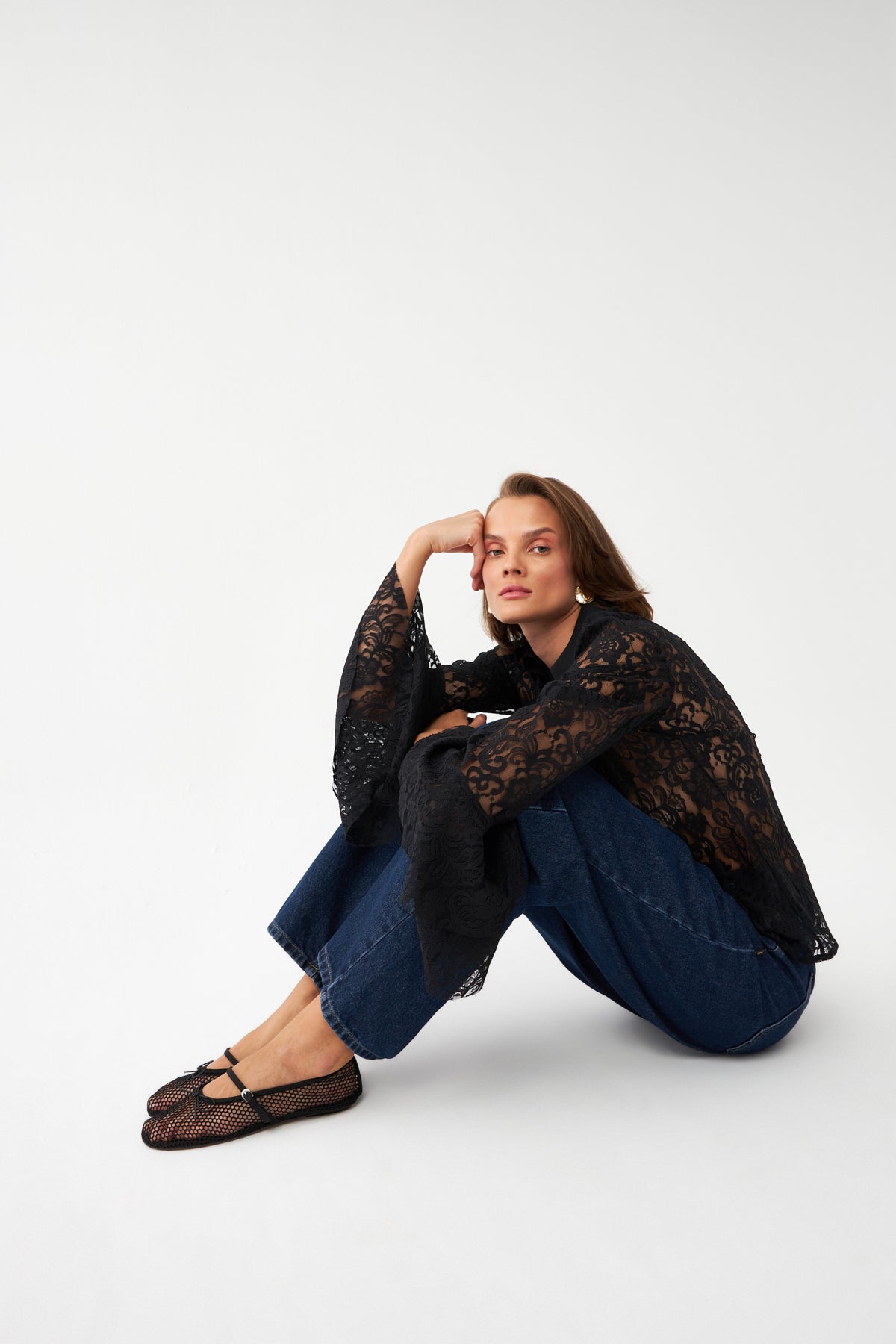 Dantelli Şifon Bluz