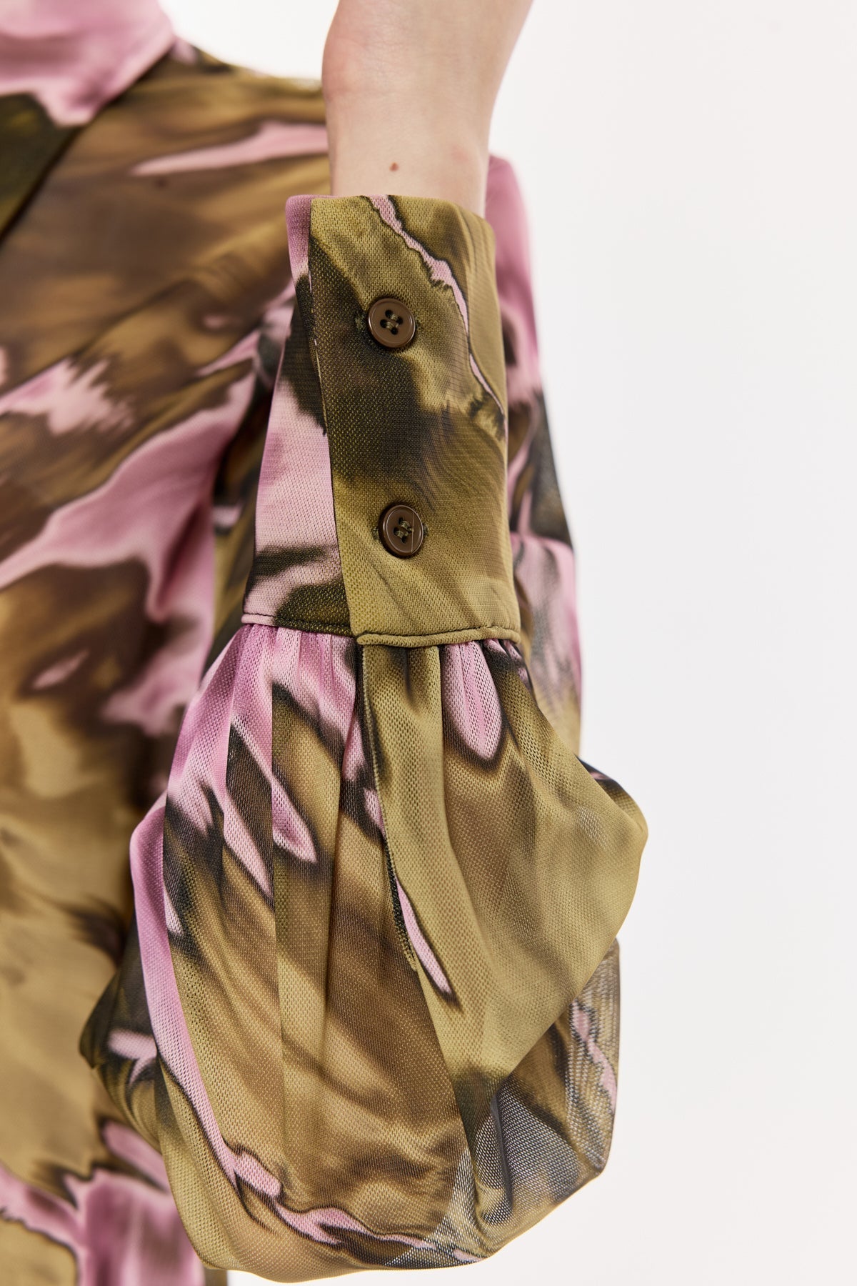 Saten Dokulu Gömlek Bluz