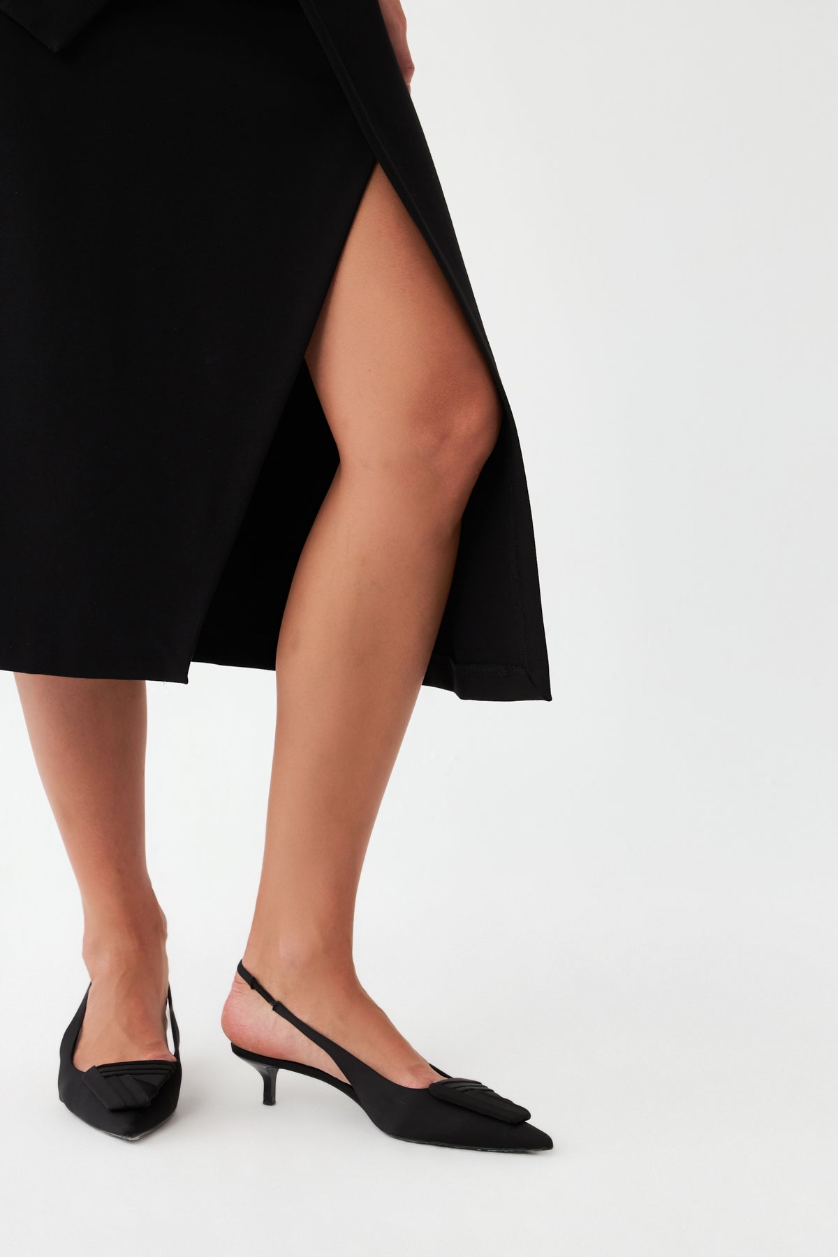 Aksesuar Mixli Midi Elbise SİYAH