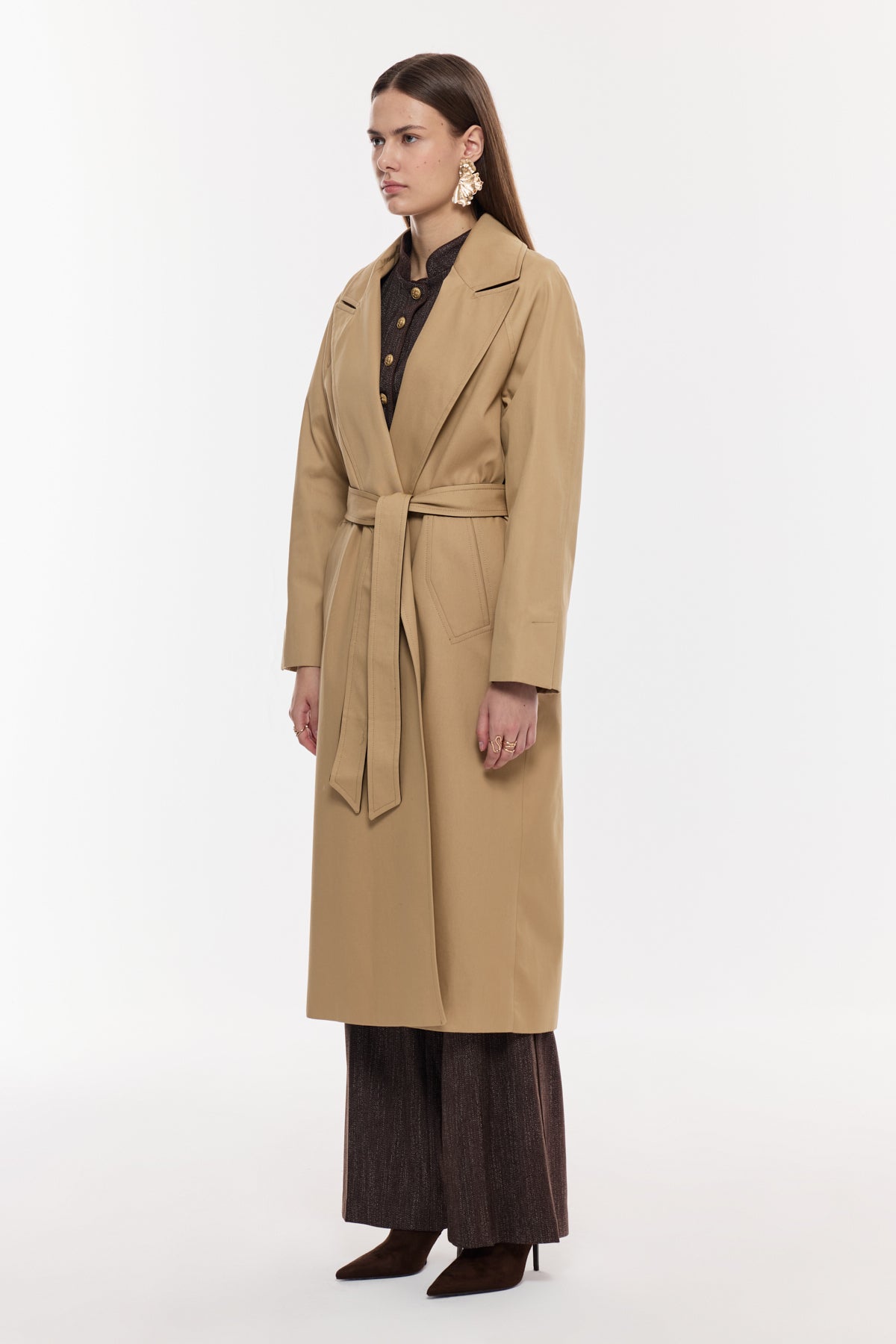 Klasik Kuşaklı Trençkot