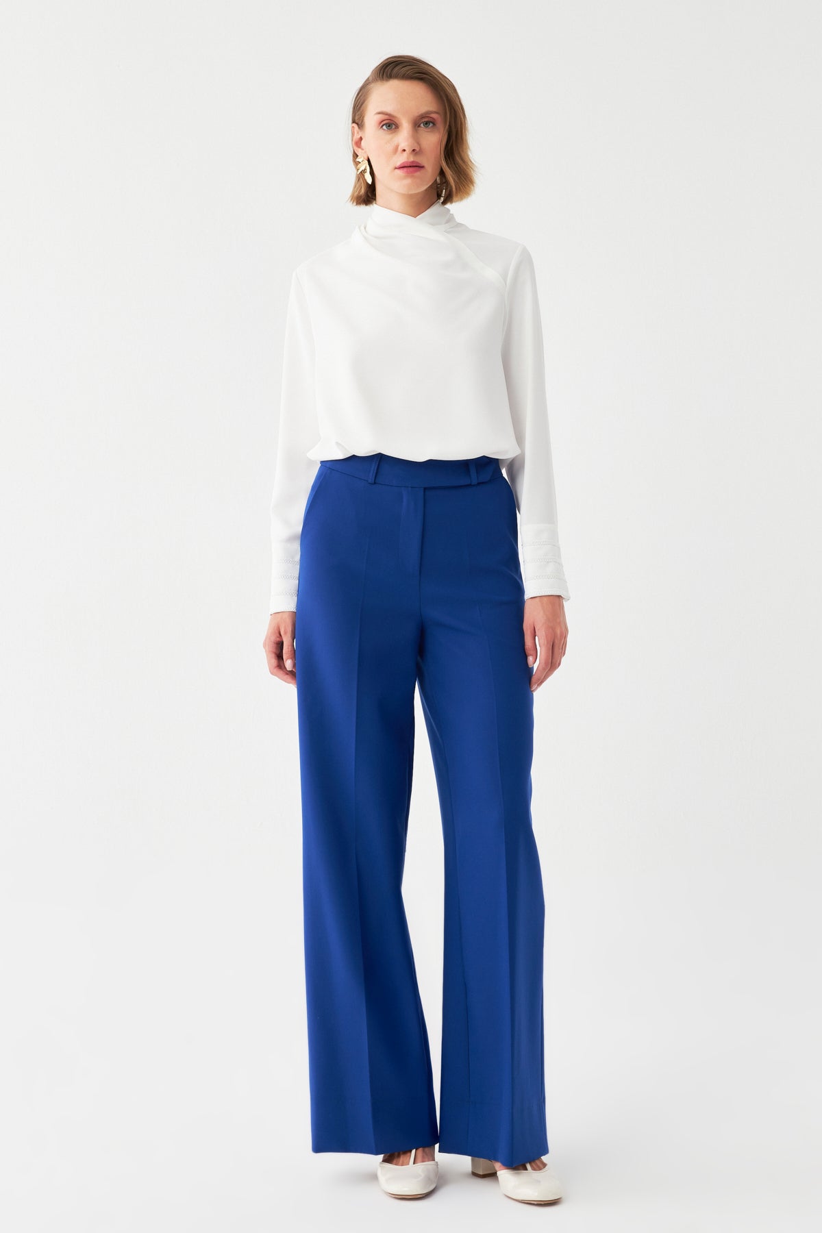 Yüksek Bel Geniş Paça Pantolon