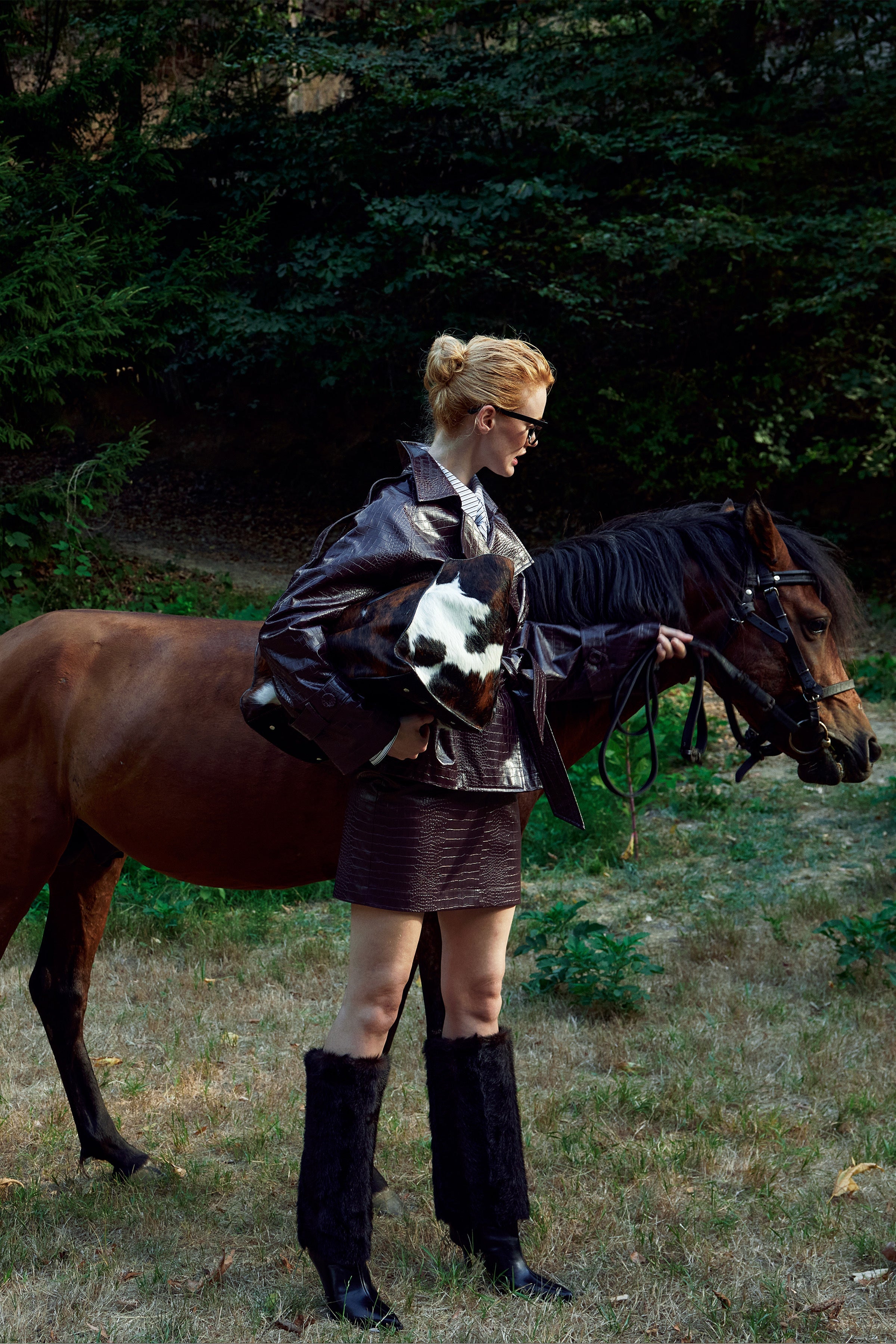 1716 Bordo Deri Trençkot