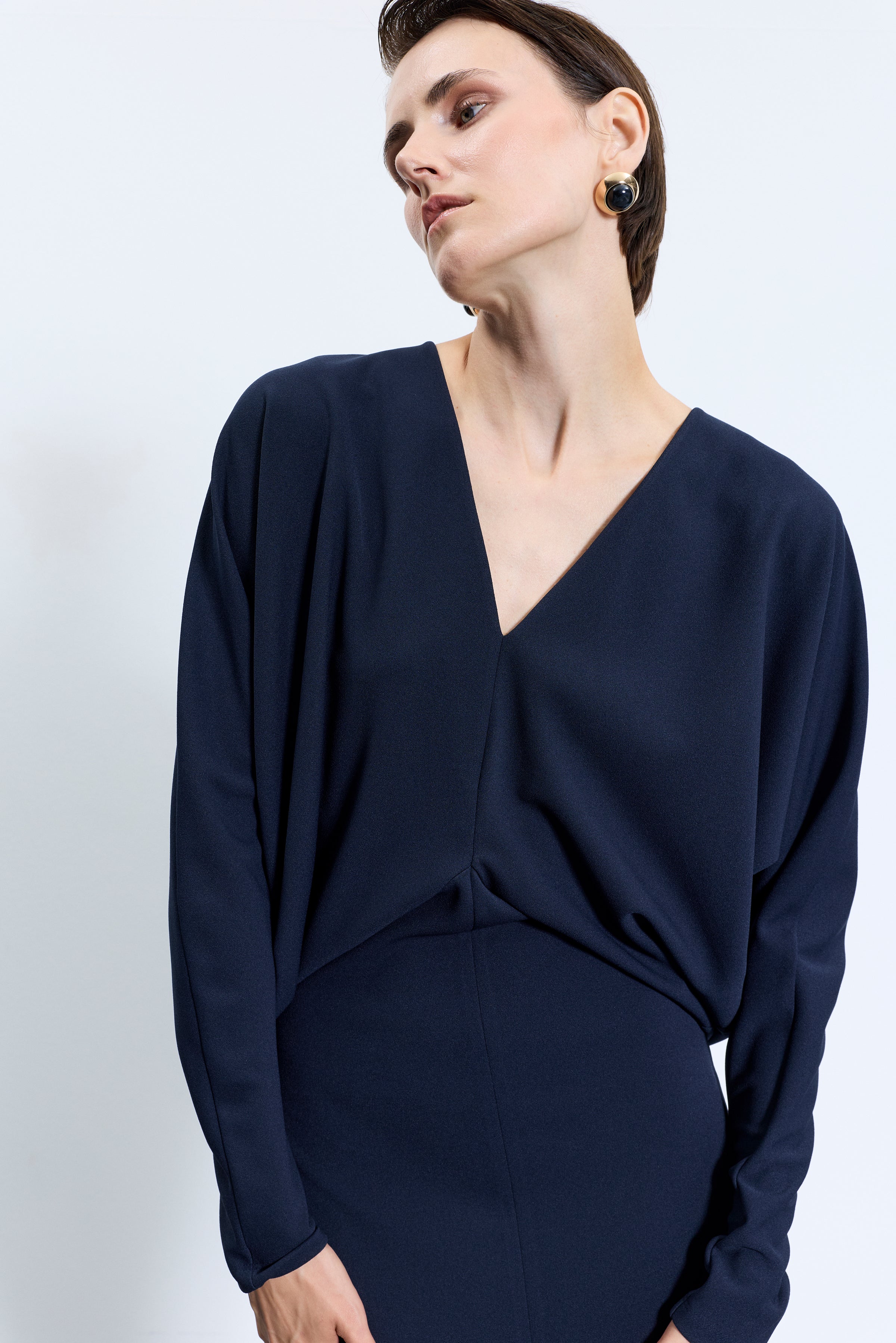 4719 Lacivert Elbise