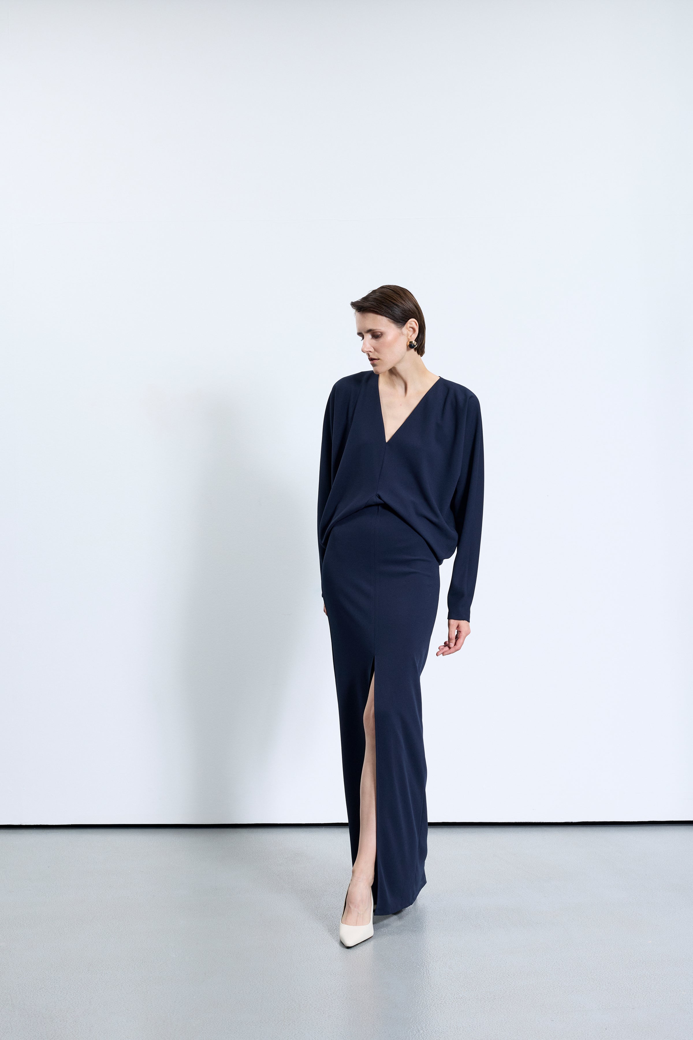 4719 Lacivert Elbise