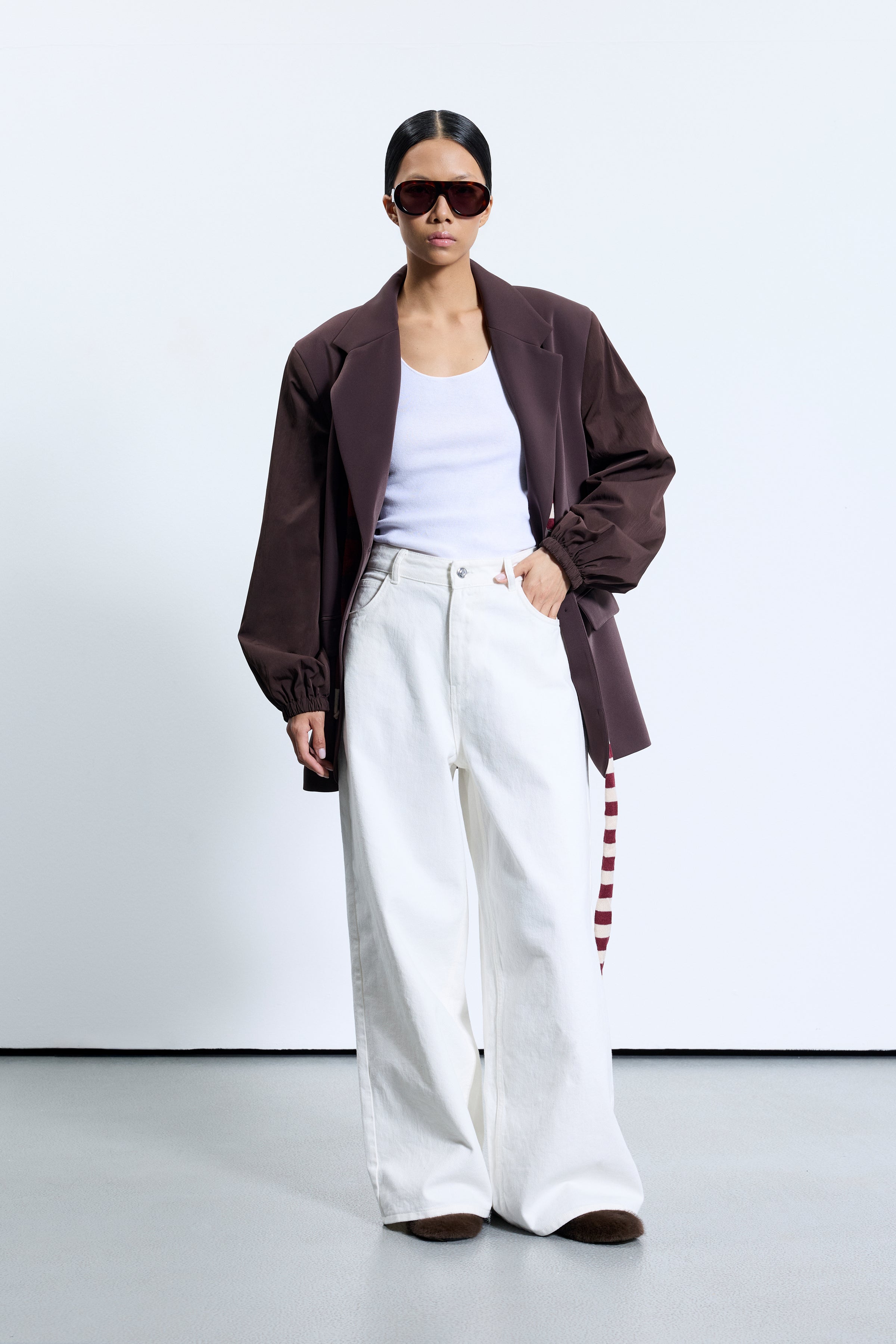 2708 Beyaz Denim Pantolon