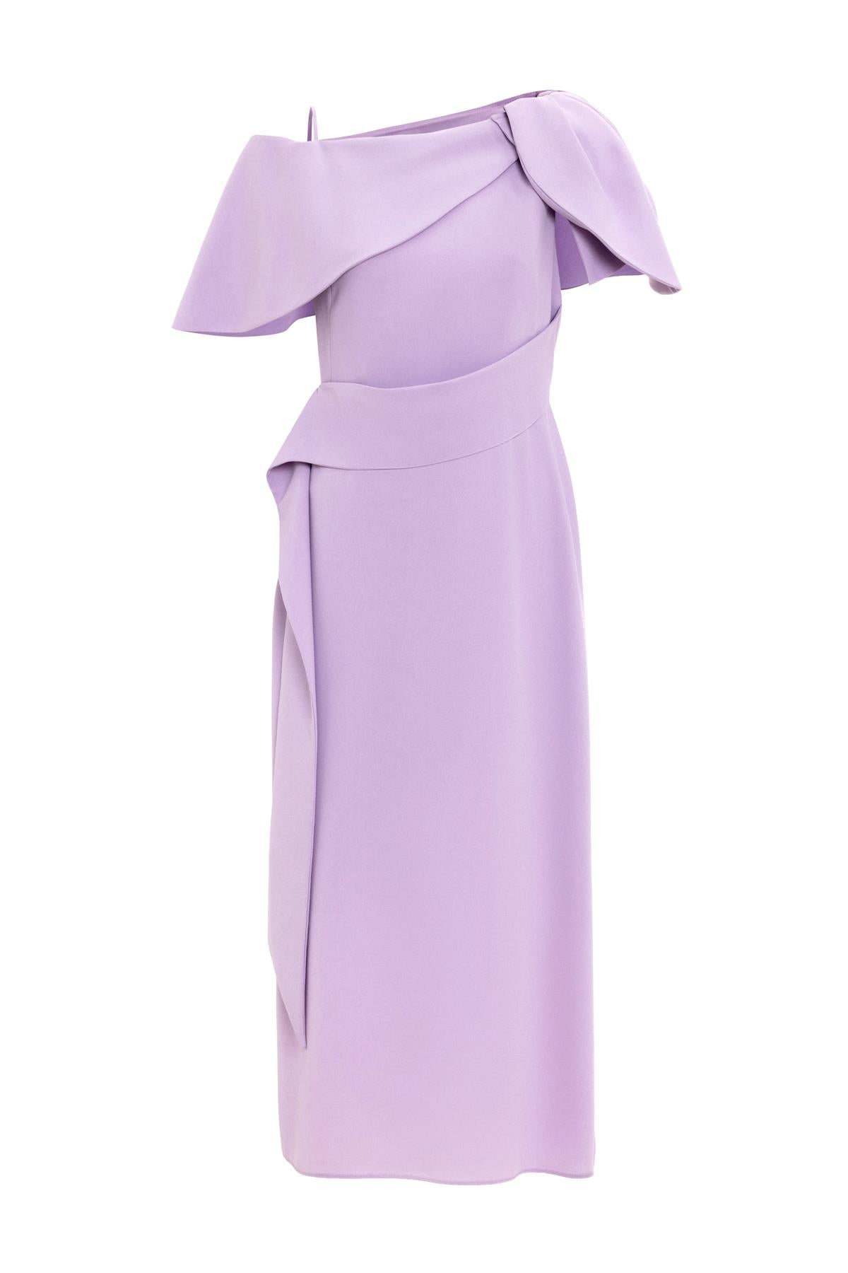 AÇIK OMUZ KUŞAKLI ELBİSE 26W40808