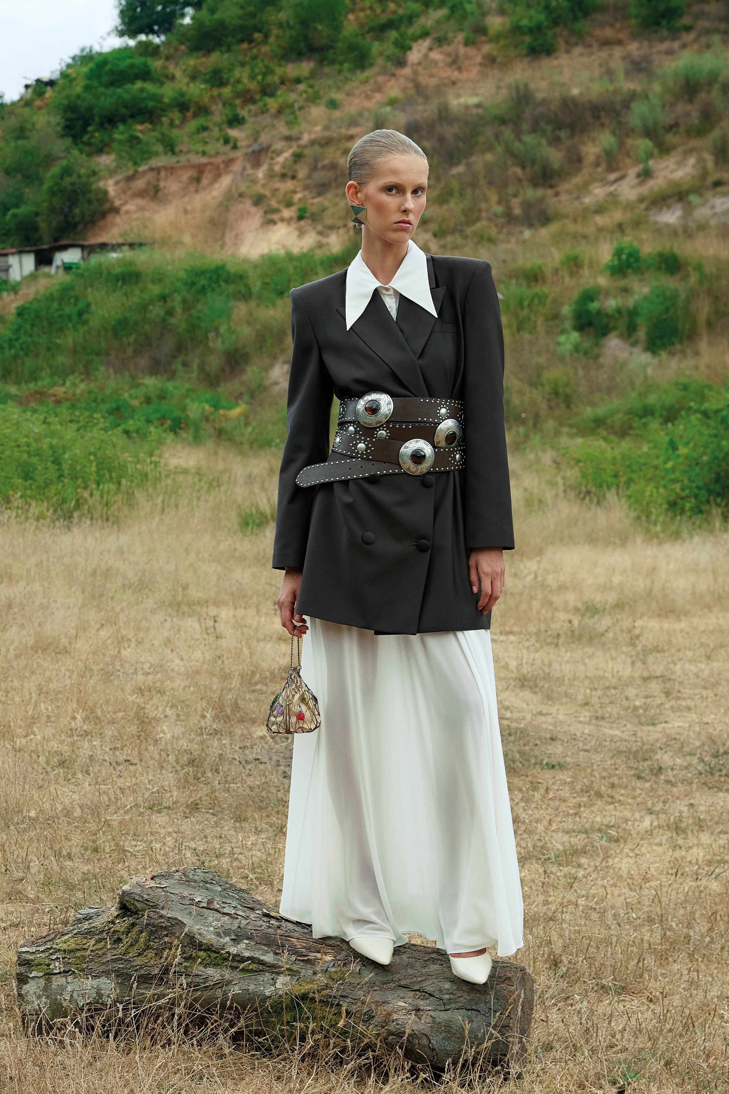 1706 Kahve Ceket Elbise