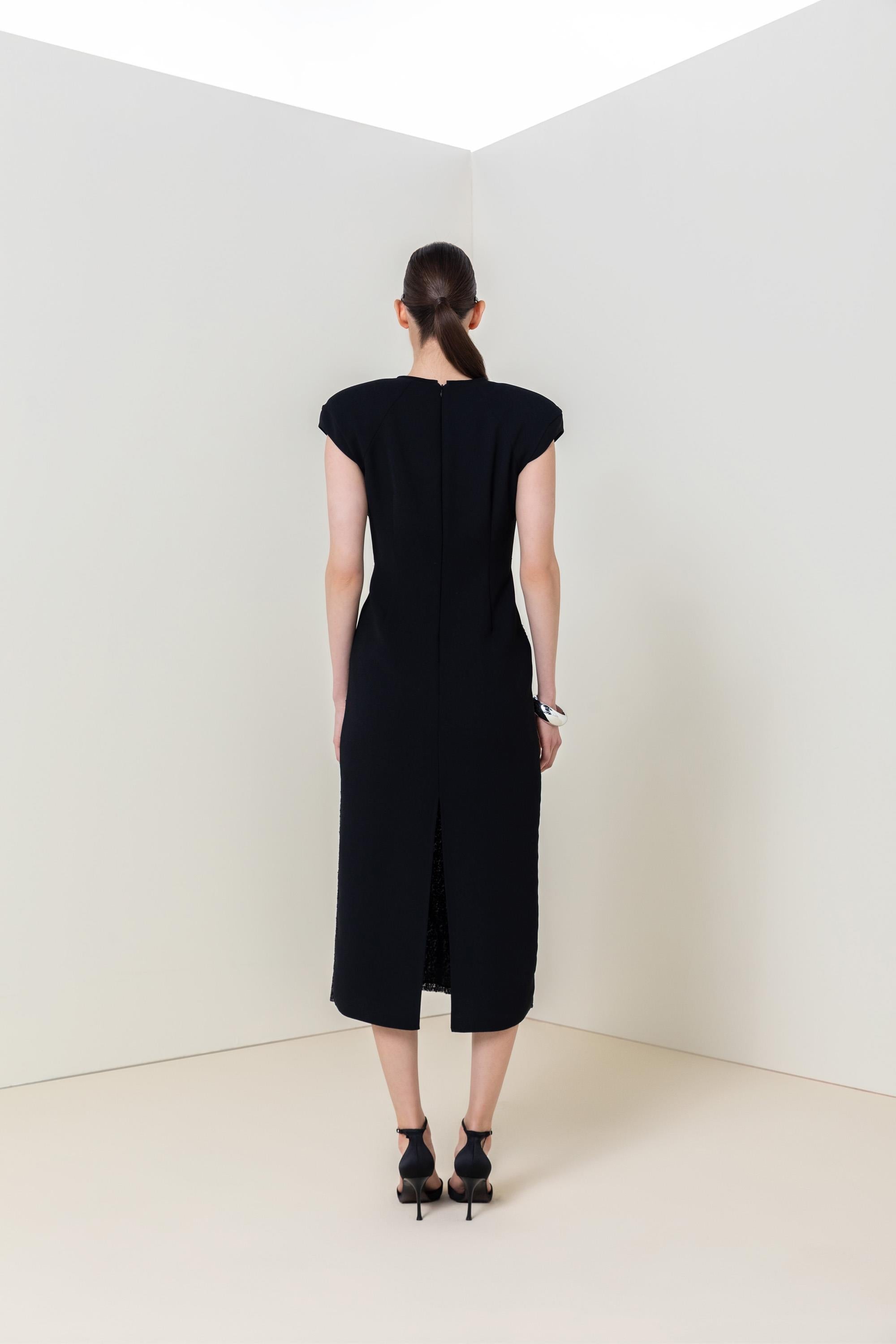 PAYET İŞLEMELİ UZUN ELBİSE 26W40833