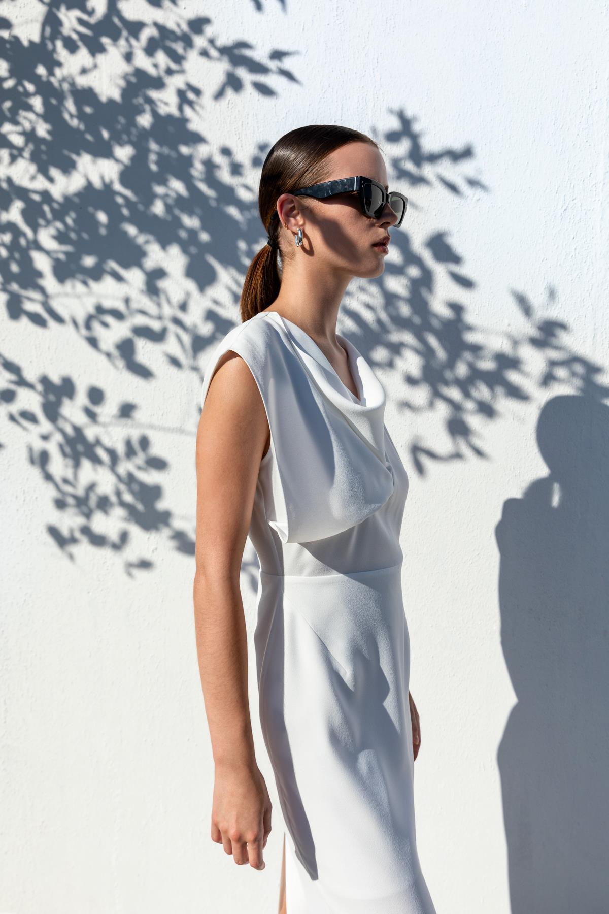 DEGAJE YAKA ELBİSE 26W40815