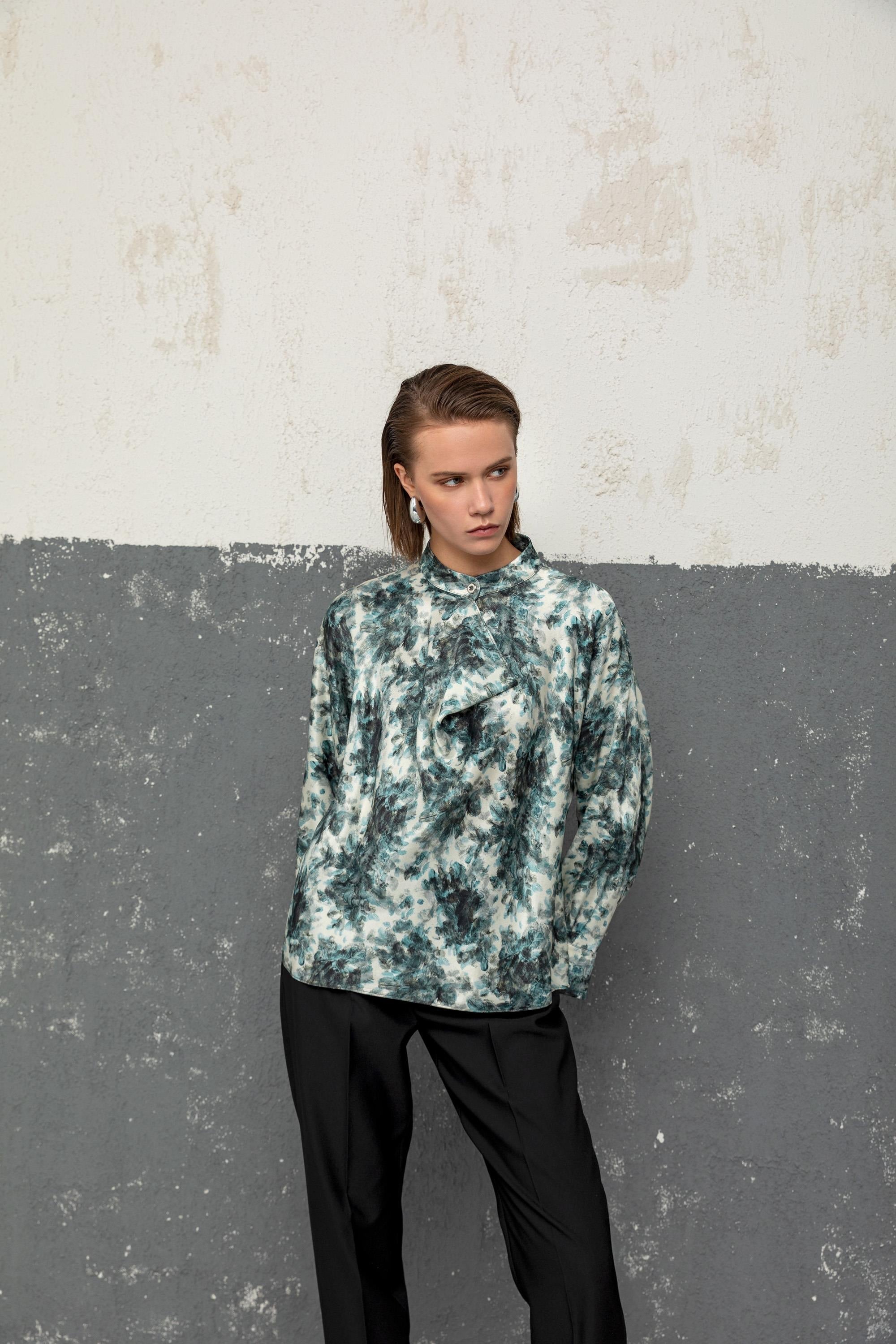 DESENLİ BLUZ 26W10851