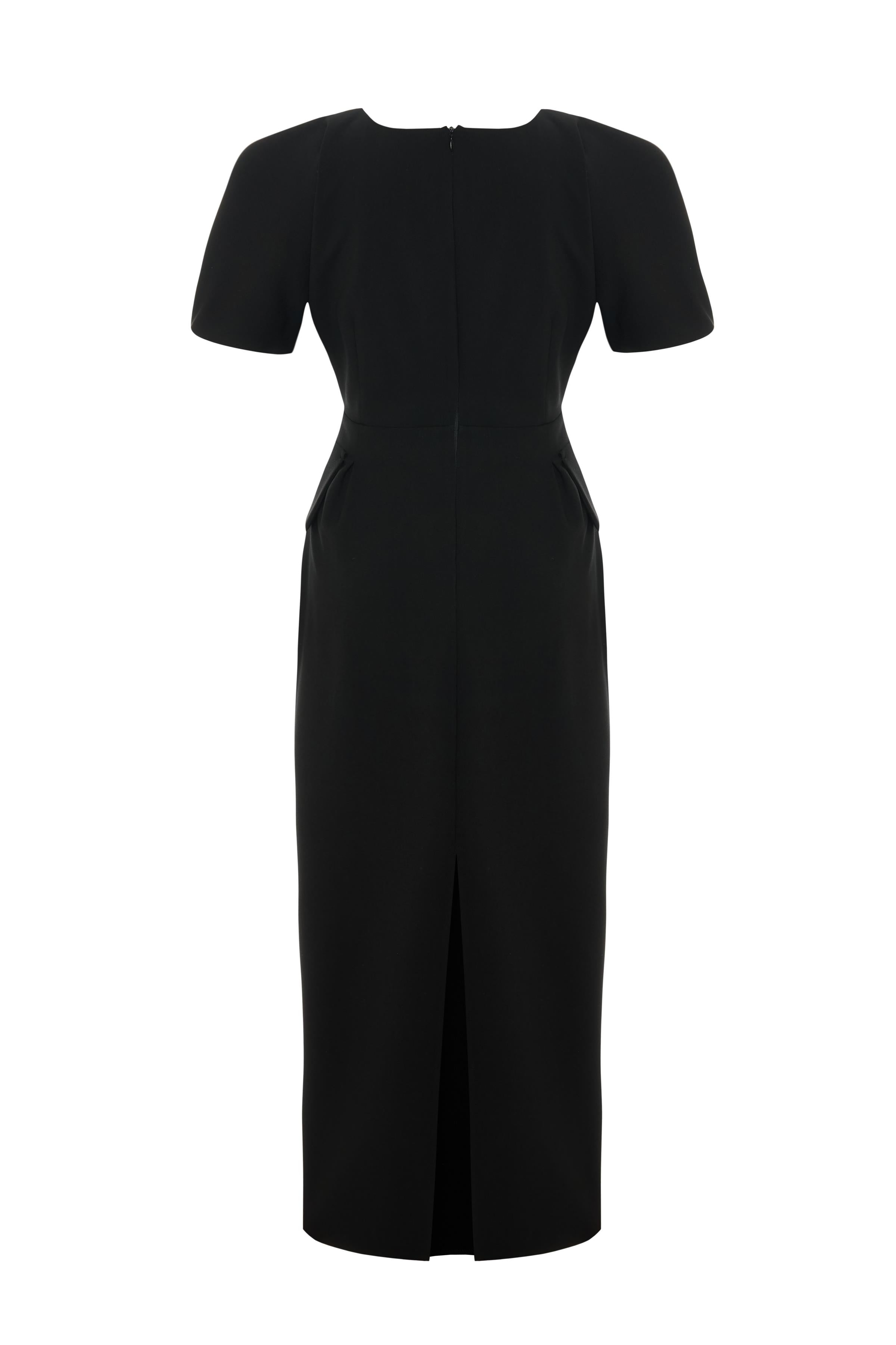 DRAPELİ OMUZ DETAYLI ELBİSE 26W40820