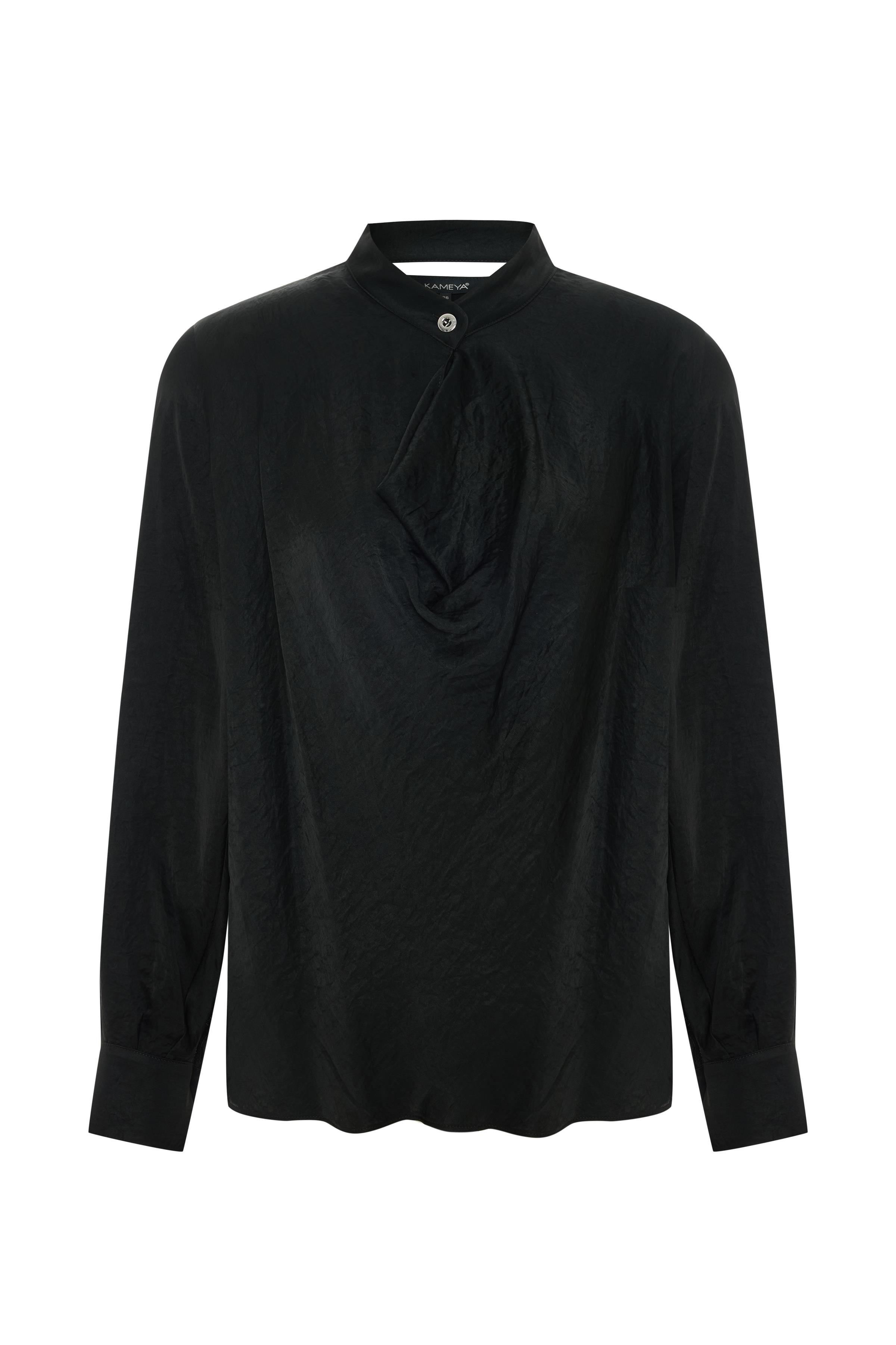 DRAPELİ YAKA BLUZ 26W10837