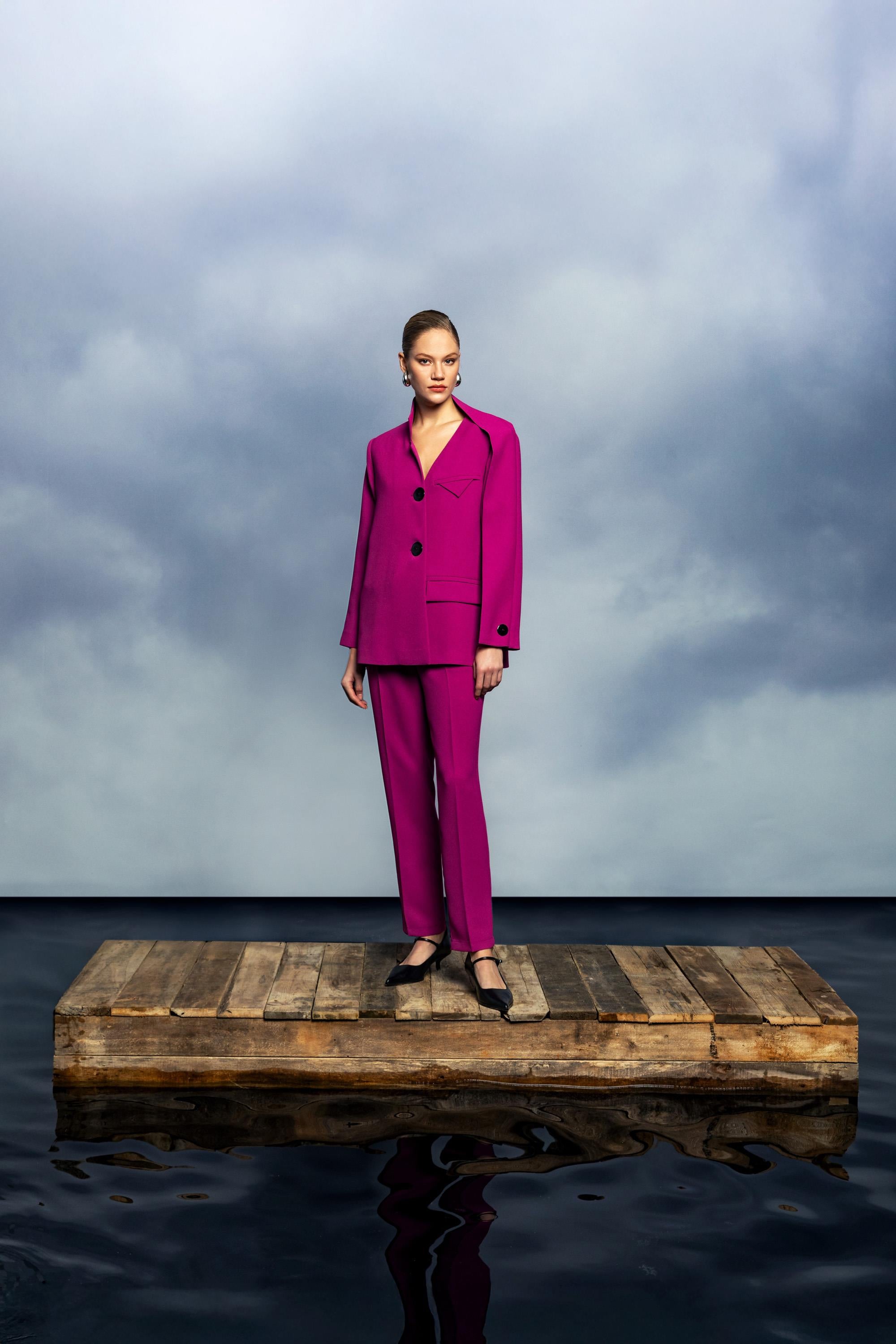 DÜĞMELİ DÜZ KESİM PANTOLON 26W20804