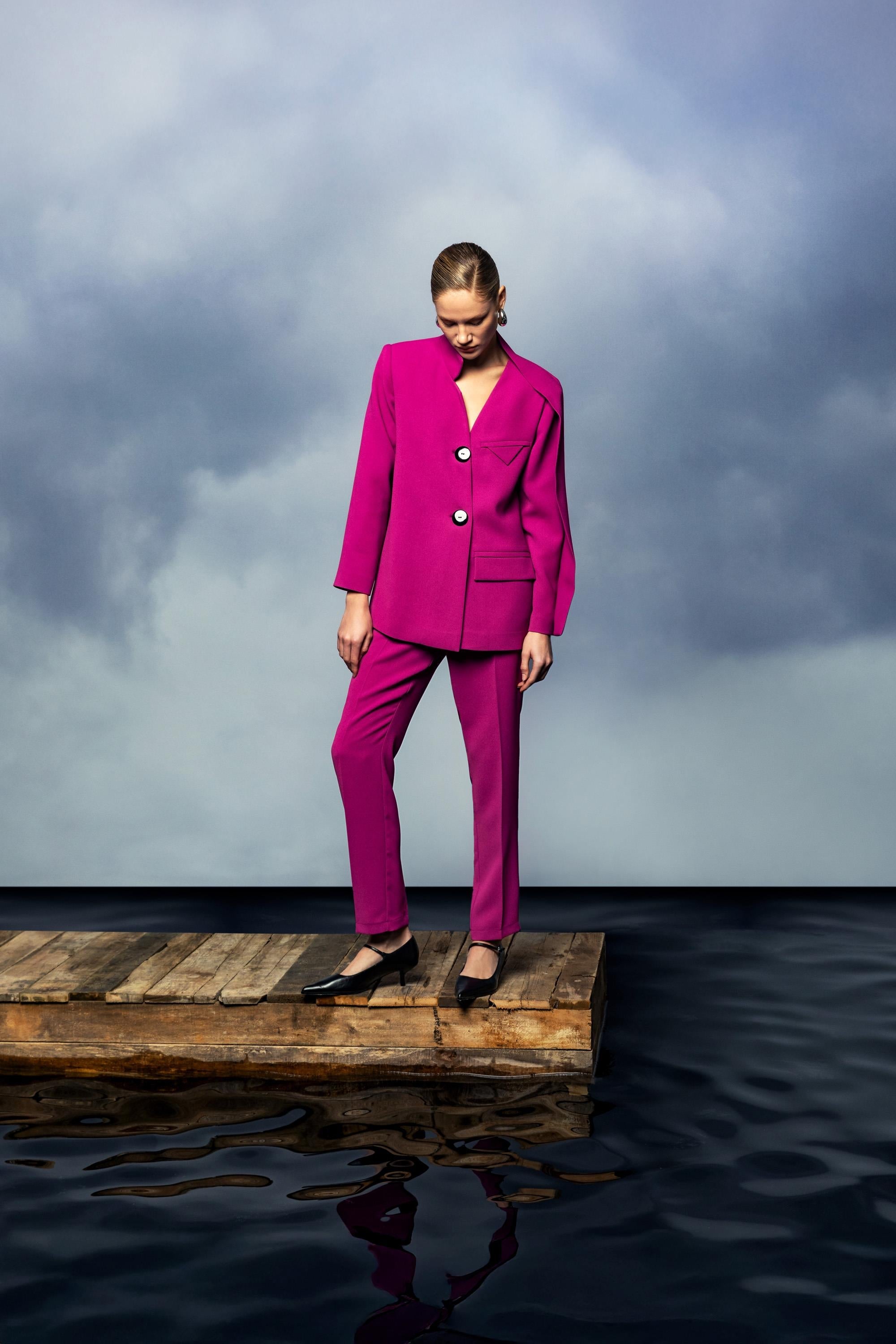 DÜĞMELİ DÜZ KESİM PANTOLON 26W20804