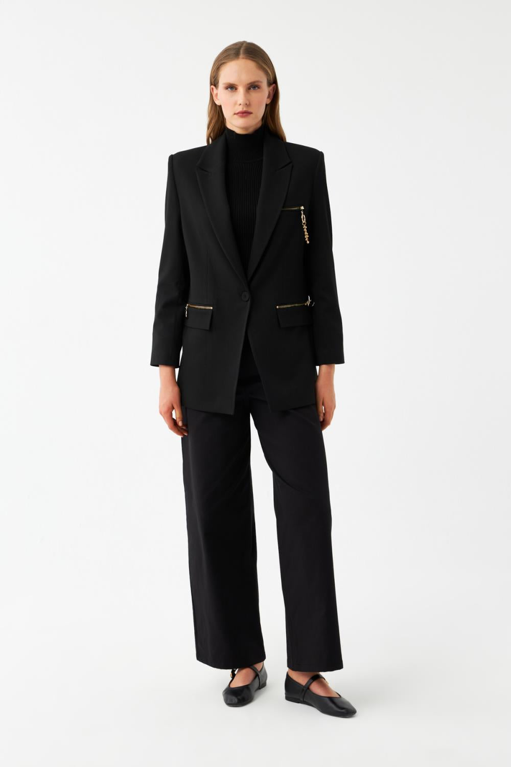 Aksesuarlı Oversize Blazer Ceket