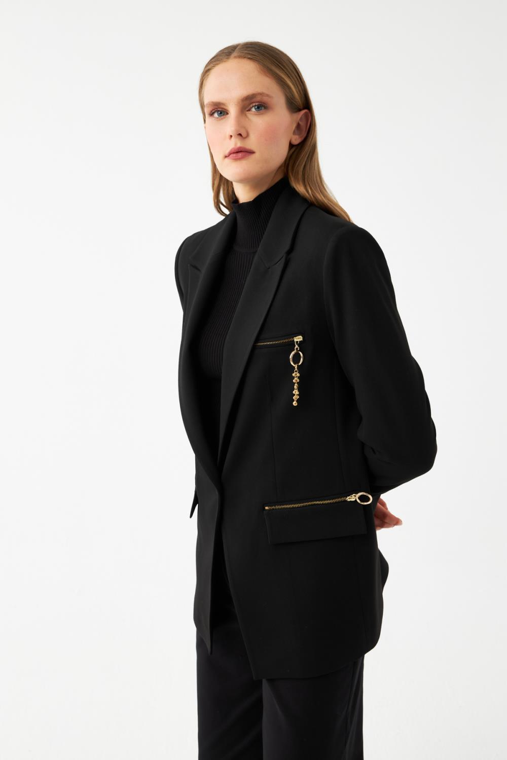 Aksesuarlı Oversize Blazer Ceket