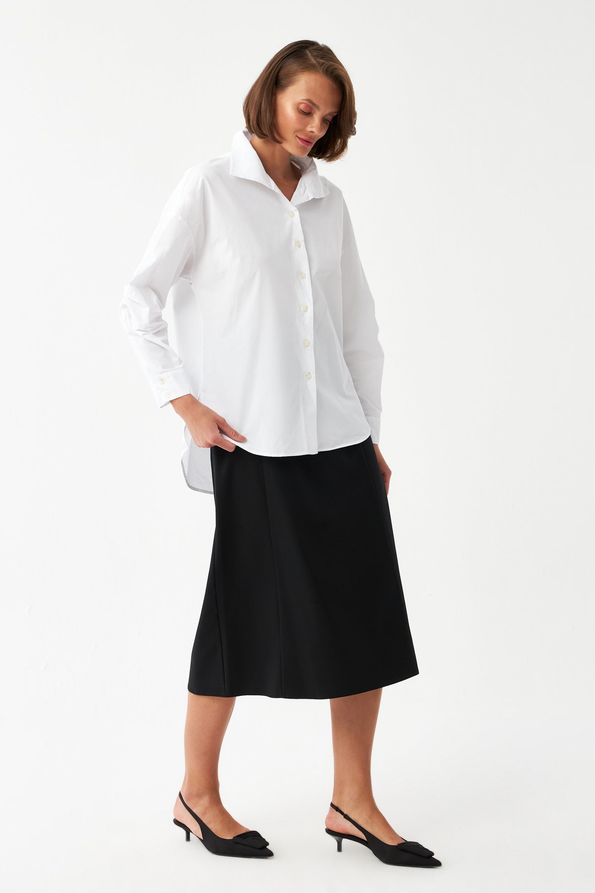 Boğazlı Oversize Gömlek