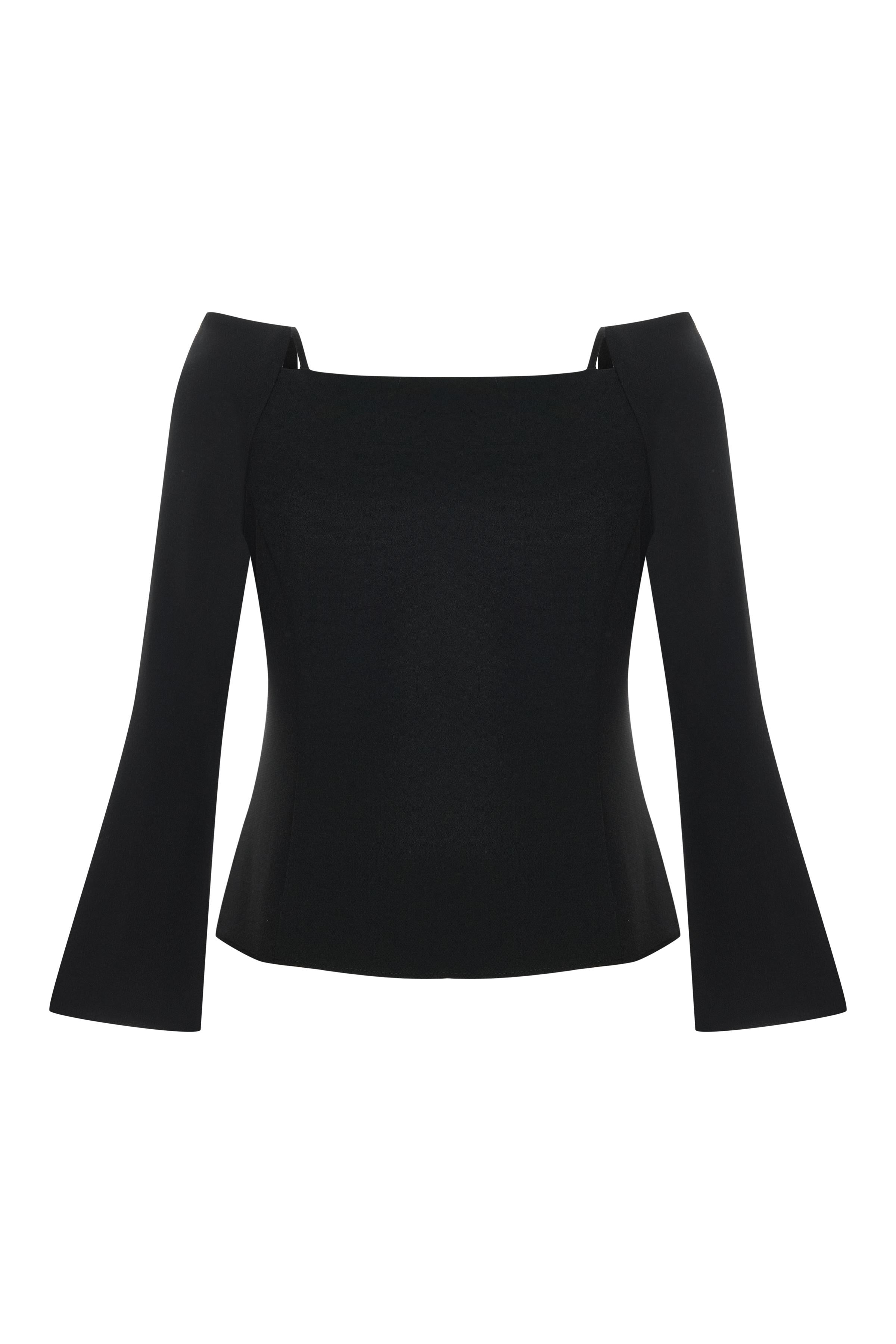 KARE YAKA DÜĞMELİ BLUZ 26W10846