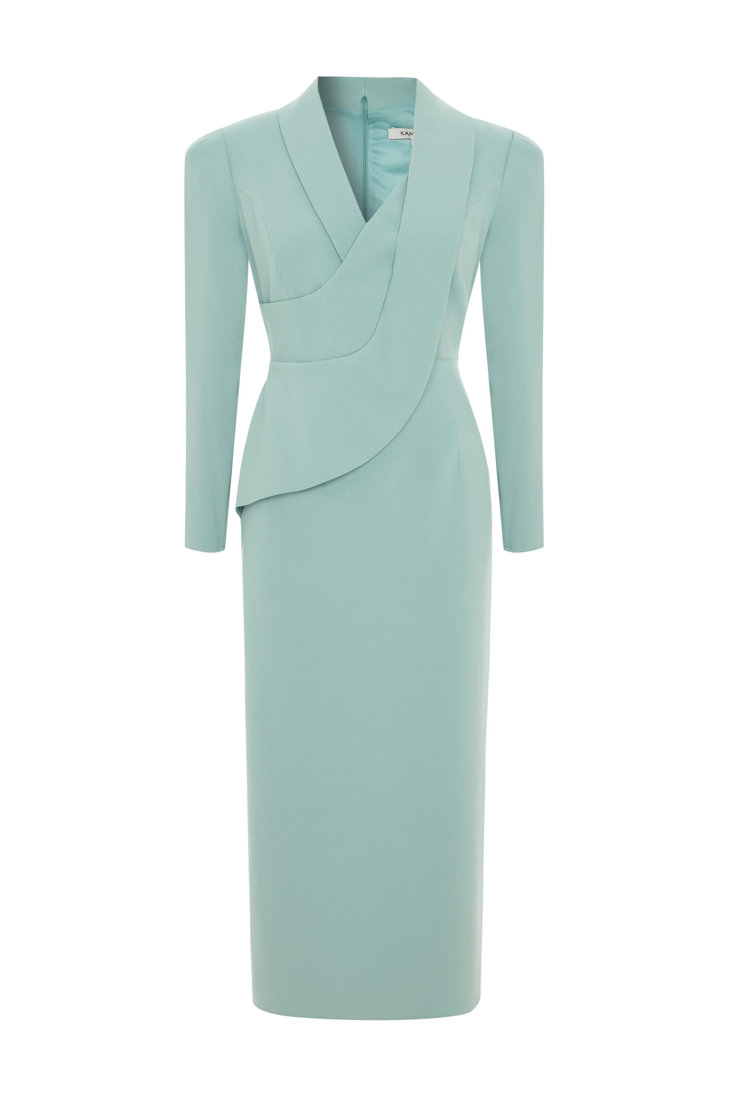 KATMAN DETAYLI MİDİ ELBİSE 26W40819