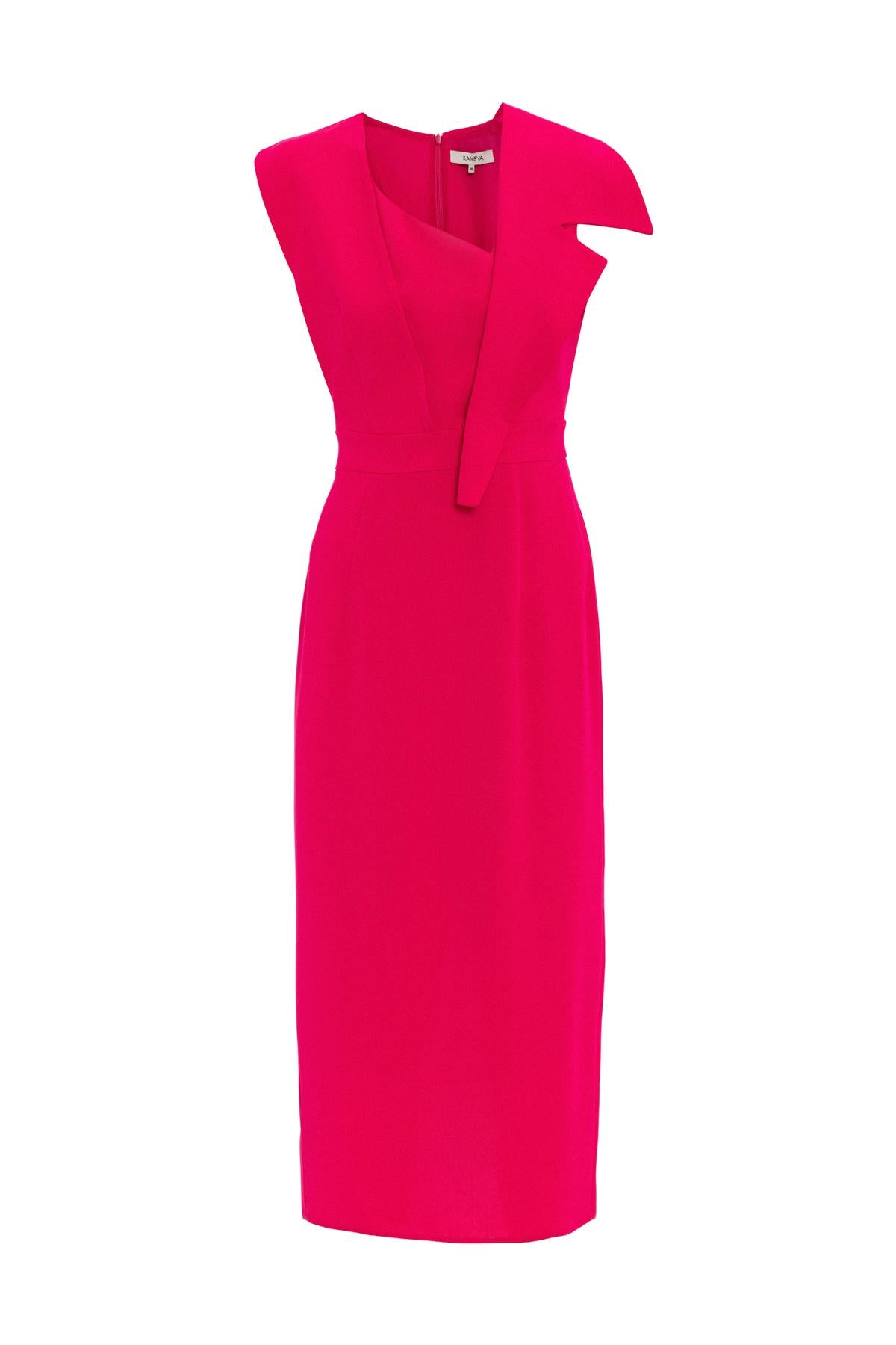 KOL DETAYLI MİDİ ELBİSE 26W40822